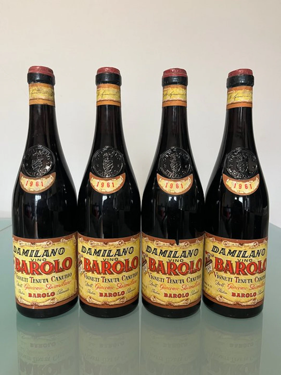 1961 Damilano, Vigneti Tenuta Canubio - Barolo - 4 Bottles (0.72L)