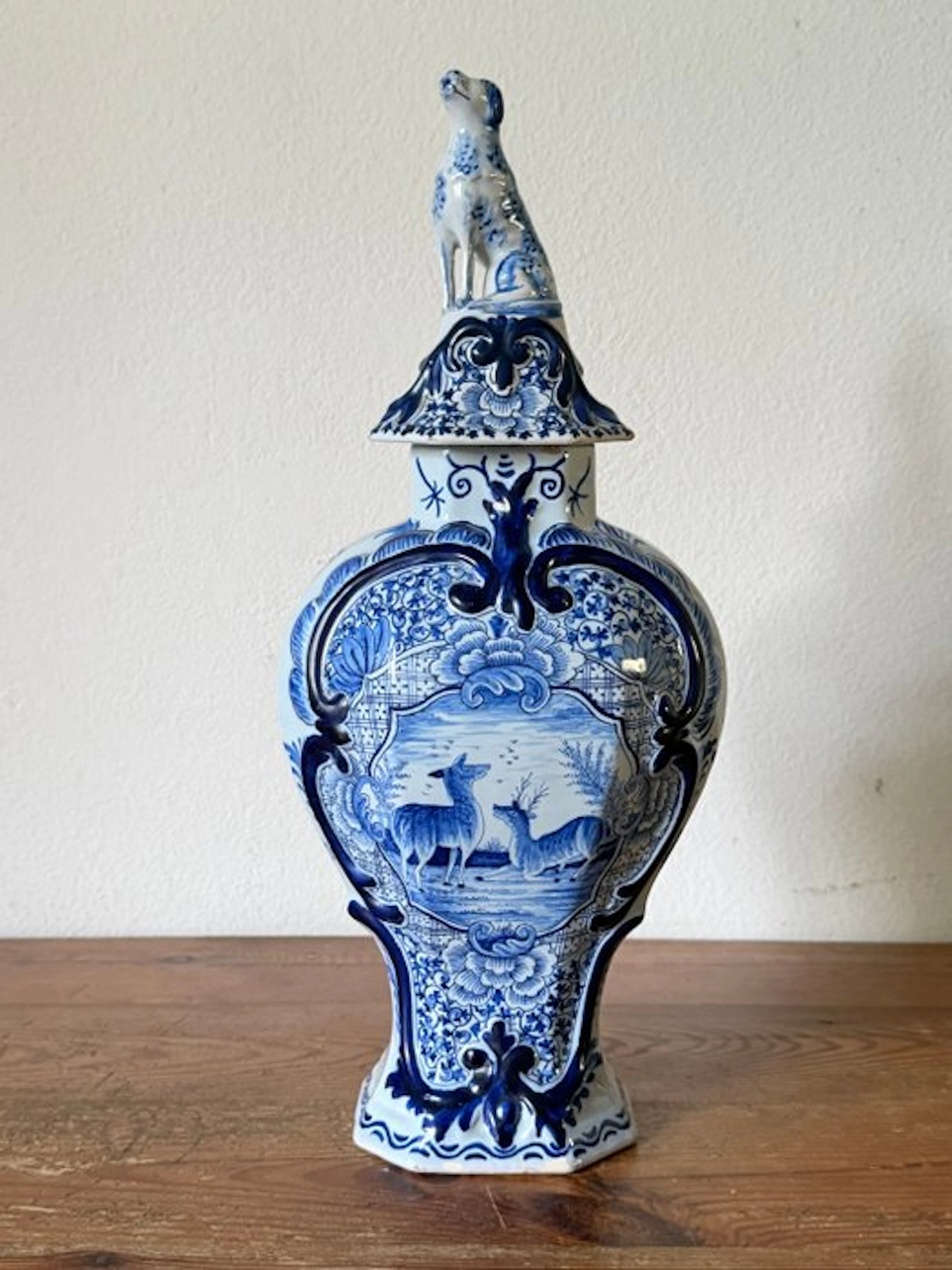 Vase - Earthenware - Decorative lidded vase