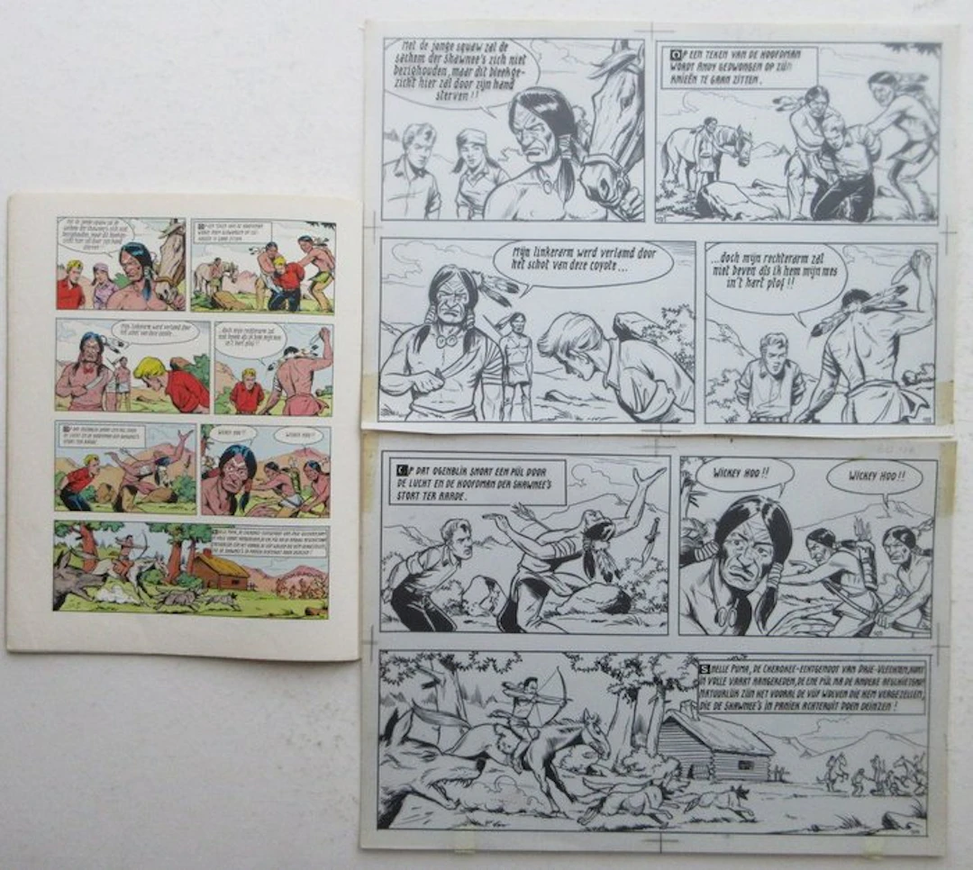 Bessy 85 - Originele pagina (p.26) - De drie vlechten - 1 original page - 1970