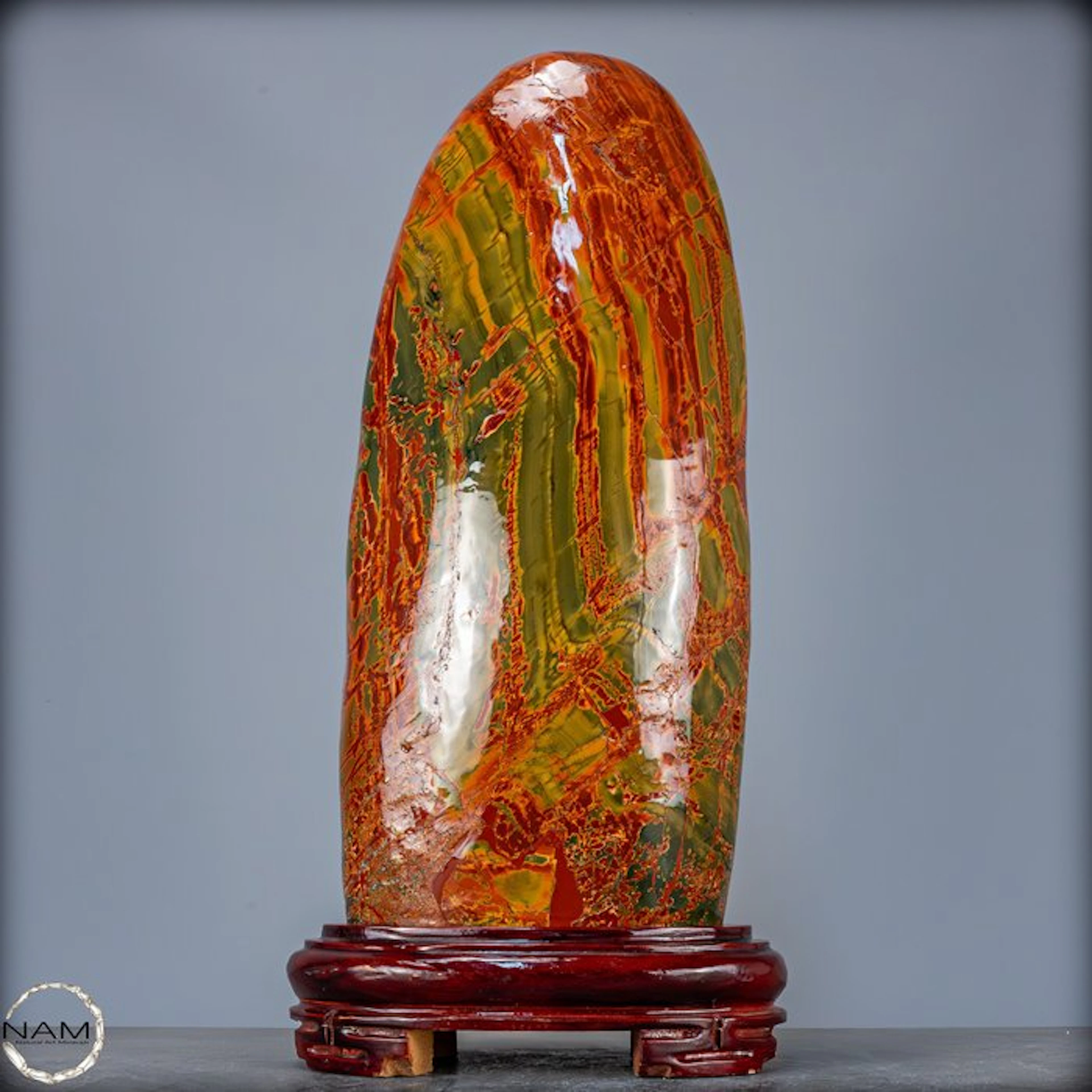 Huge Artistic Painters Jasper Boulder + Stand (Healing Stone)- 15600.11 g