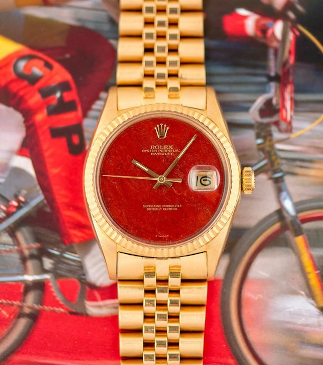 Rolex - Datejust 'Red Jasper Dial' - 1601 - Men - 1970-1979