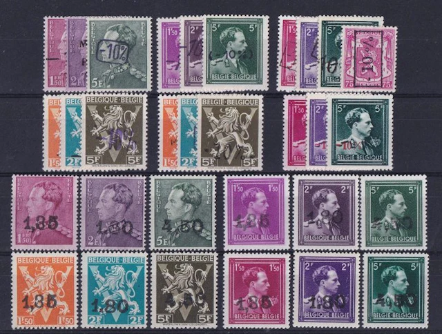 Belgium 1946 - Release of Van Acker local overprints "-10%"