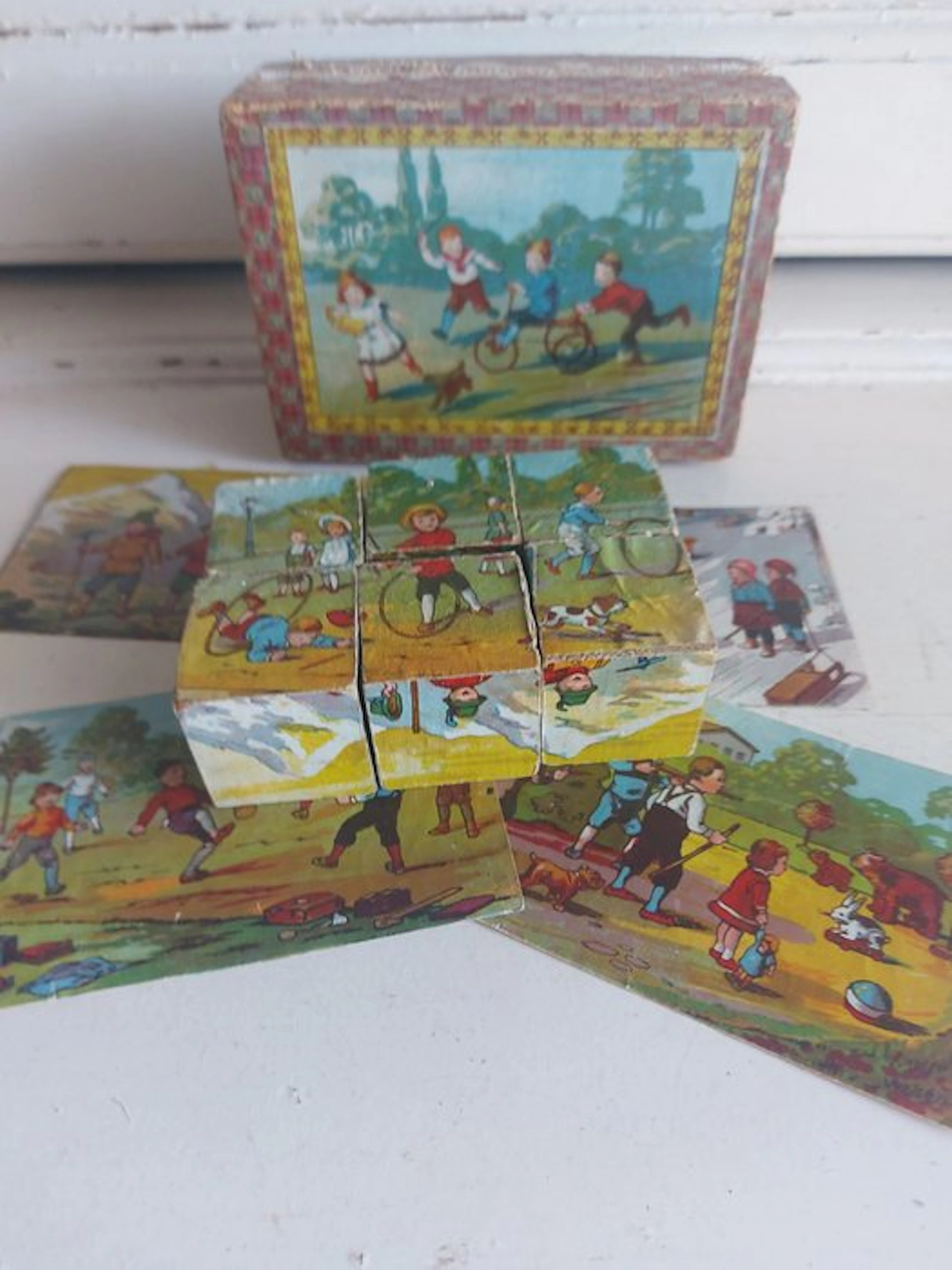 victoriaanse afbeeldingen - Puzzle - Kleine Antieke...