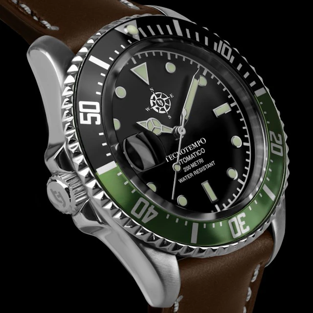 Tecnotempo - Automatic Diver's 200M "Left Crown"- Special...