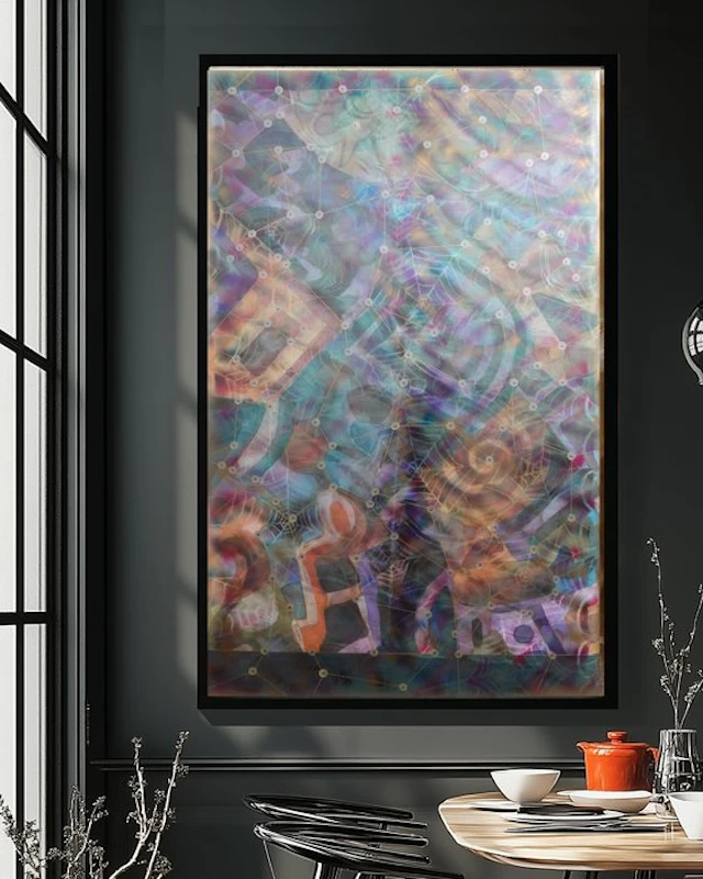Ksavera - Pearlescent A1452 - abstract painting on XXL canvas