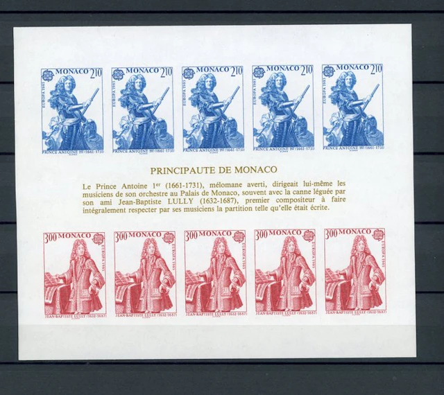 Monaco 1985 - Rare and superb, hinge-free, non-serrated block. - Yvert