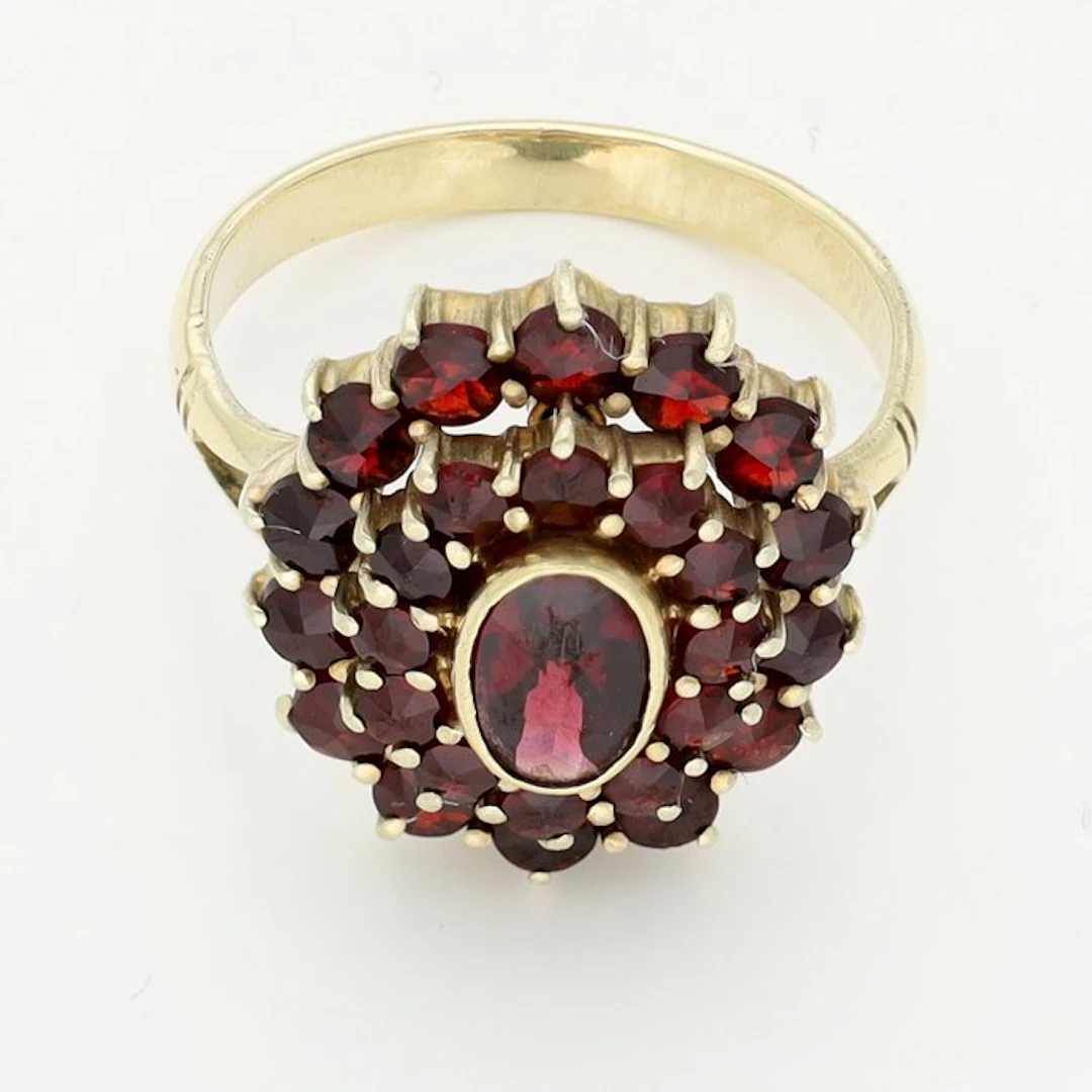 Ring - 14 kt. Yellow gold - Garnet