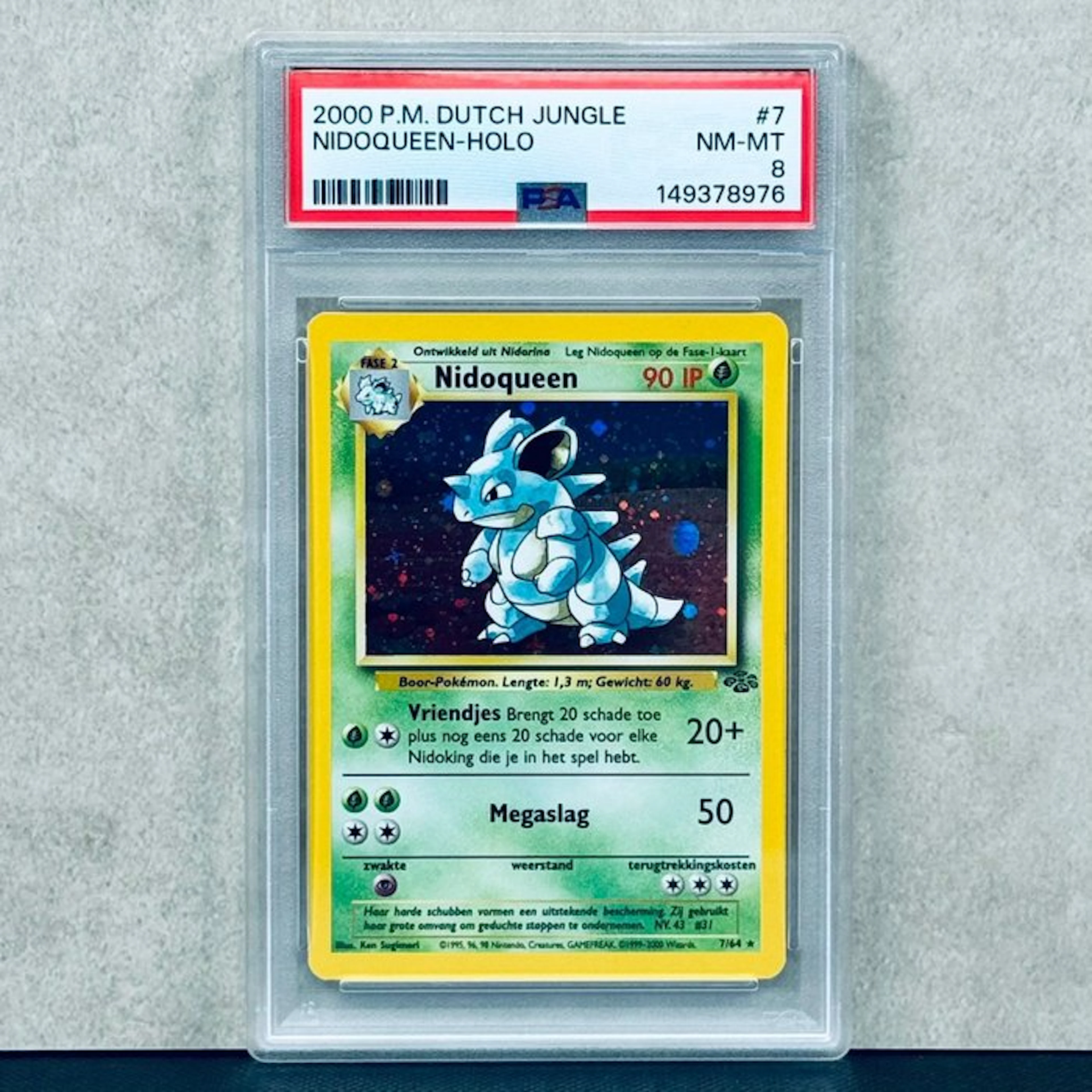 Pokémon Graded card - Nidoqueen-Holo #7 2000 P.M. DUTCH JUNGLE - Pokémon