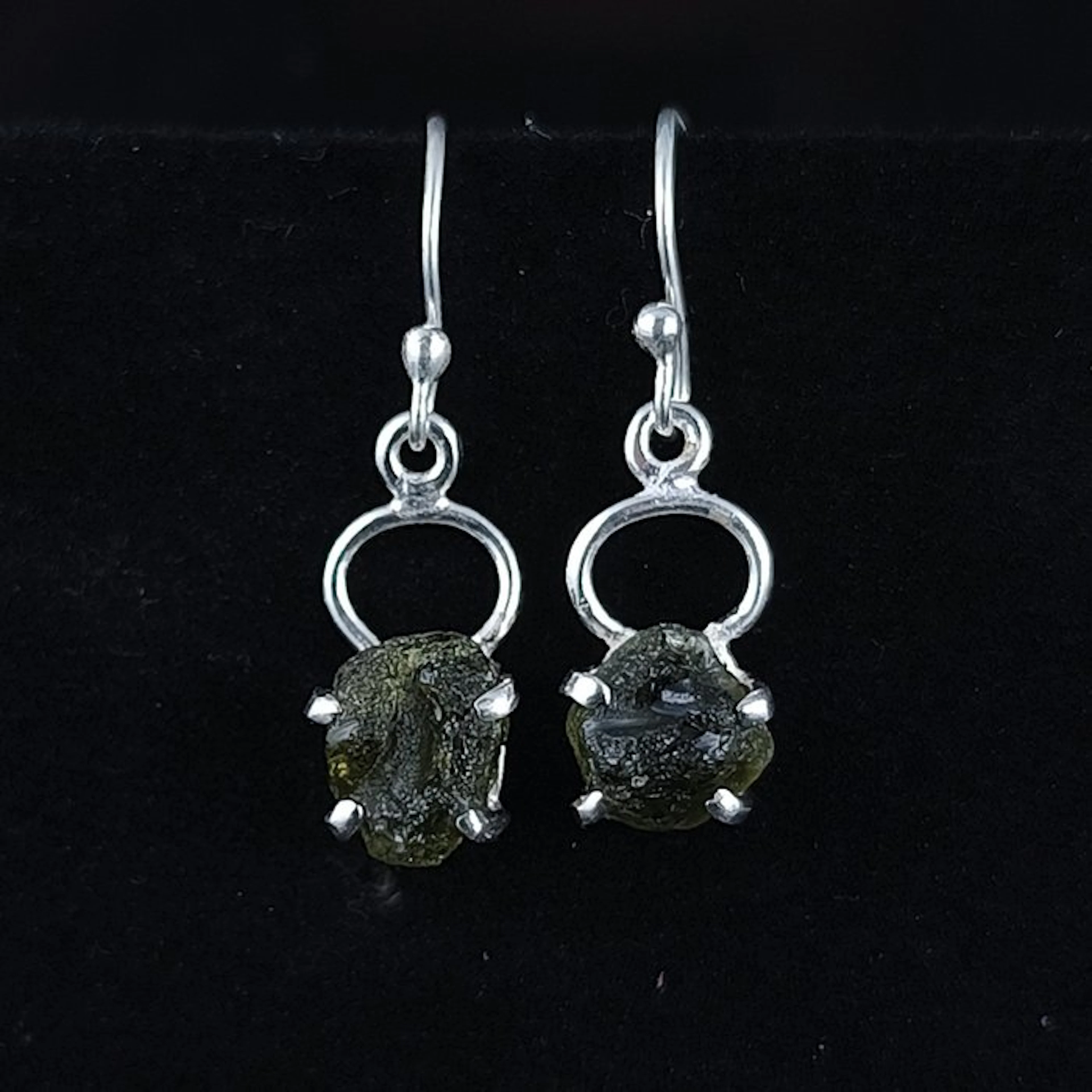 Moldavite Jewellery - Height: 32 mm - Width: 10 mm - 3.12 g