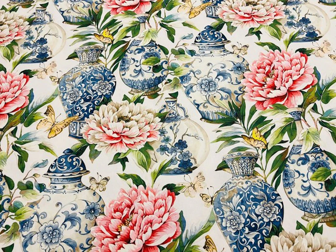No reserve price!! Floral Elegance: Splendid Oeko-Tex...