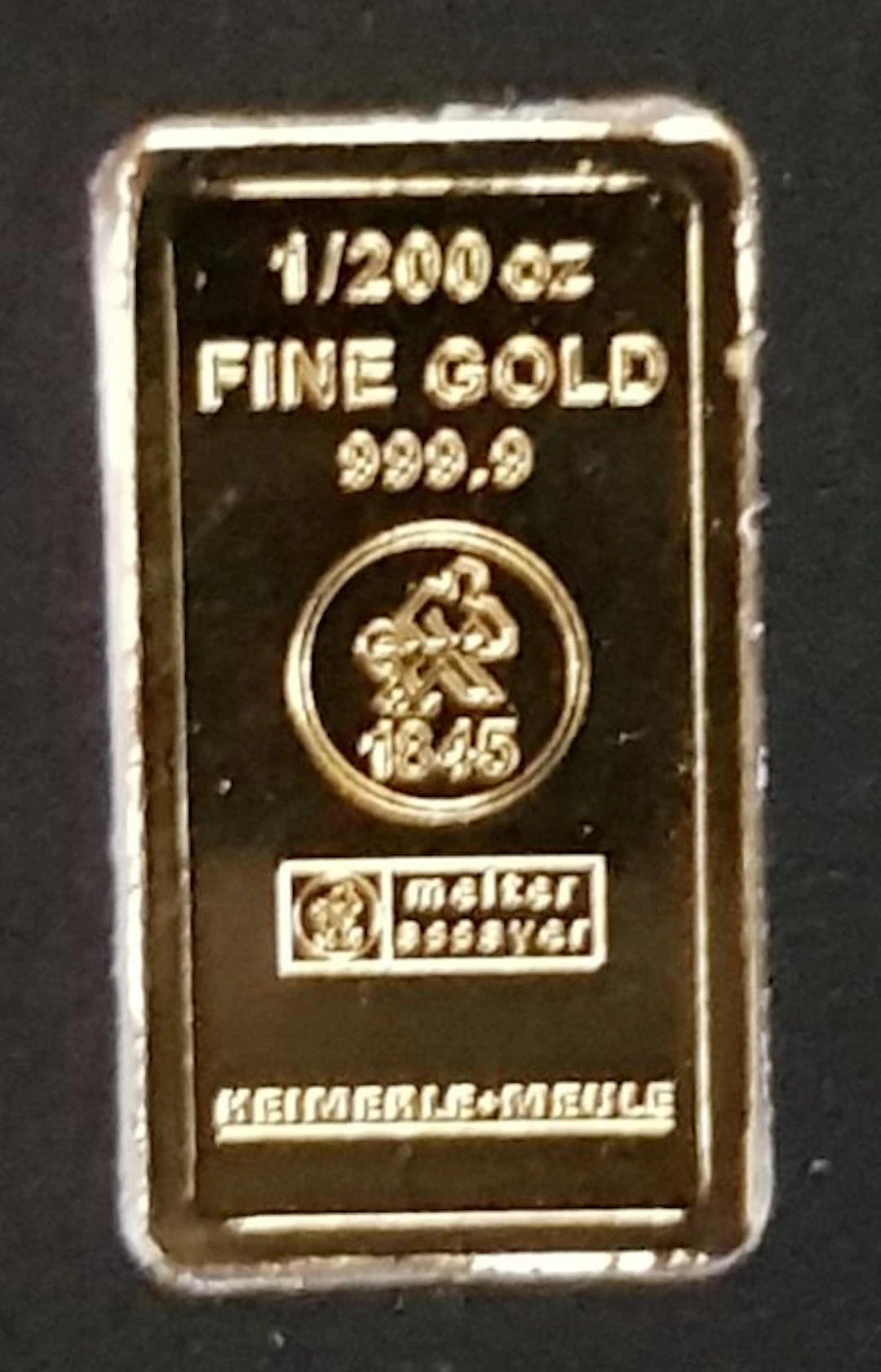 1/200 troy ounce - Gold .999 - Heimerle + Meule, Germany (No reserve price)