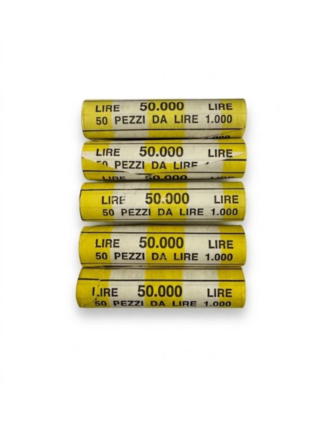 Italy. Lotto 5 Rotolini 1000 Lire bimetalliche (No reserve price)