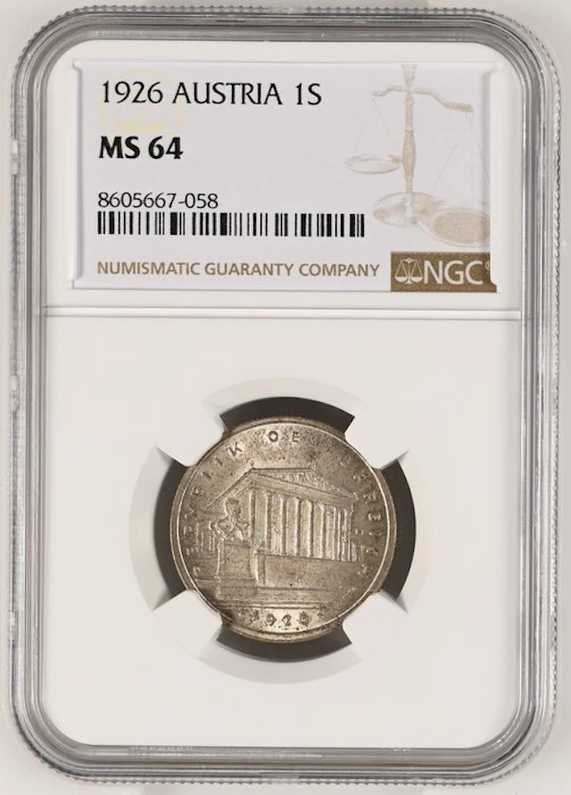 Austria. Schilling 1926 - NGC MS64
