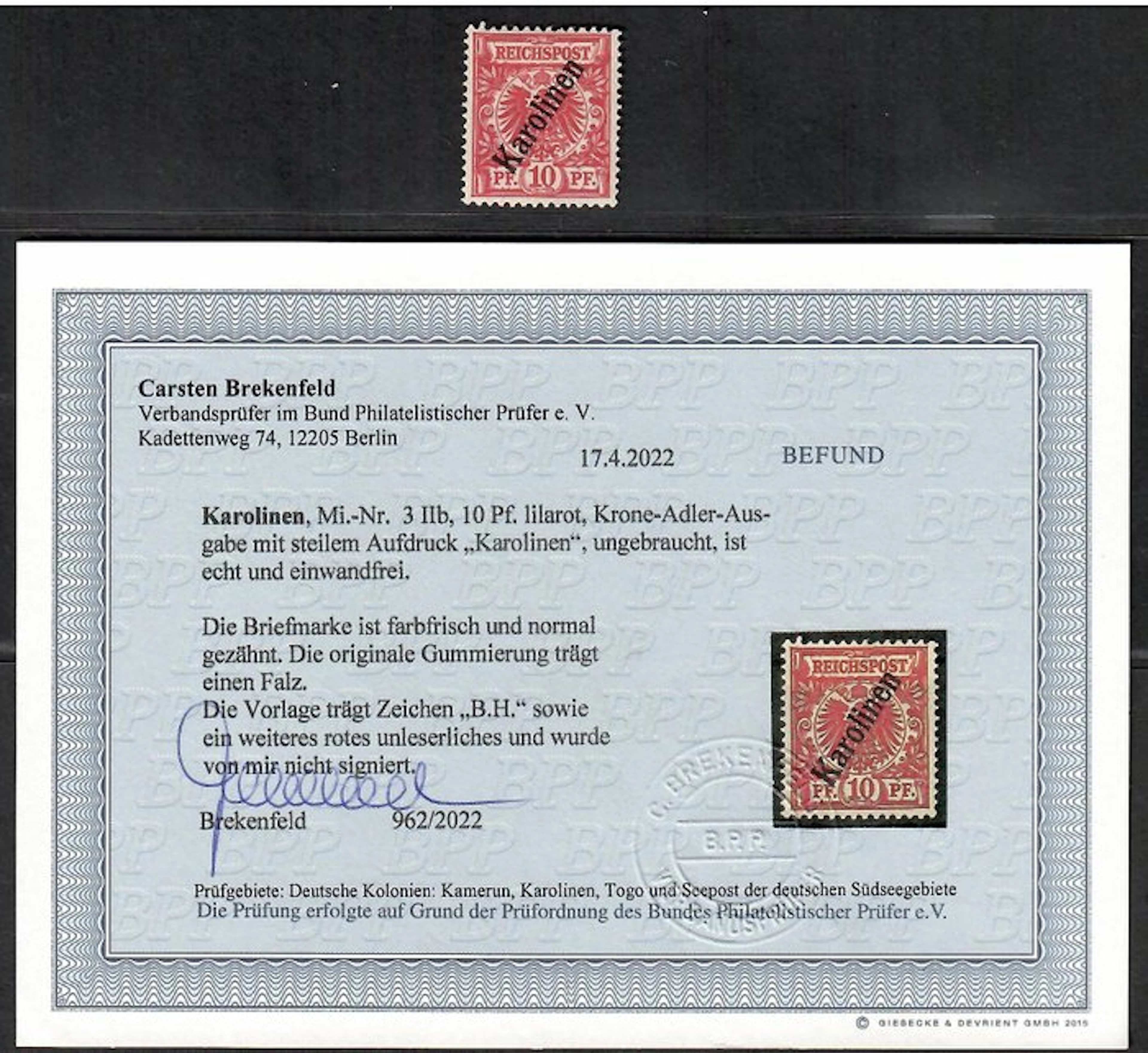 German Colonies - Caroline Islands - Karolinen Minr