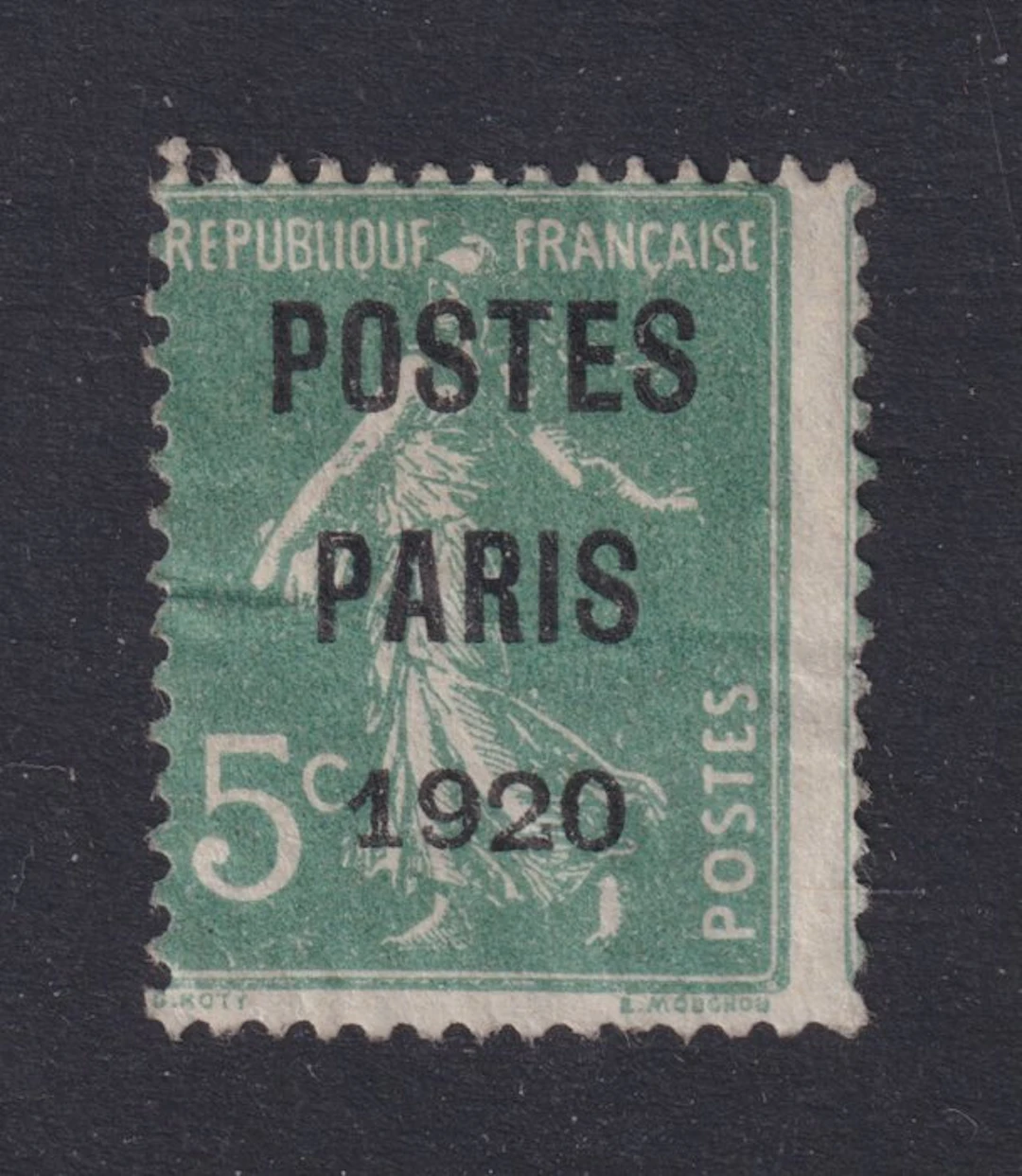 France 1920 - Pre-obliterated stamp No