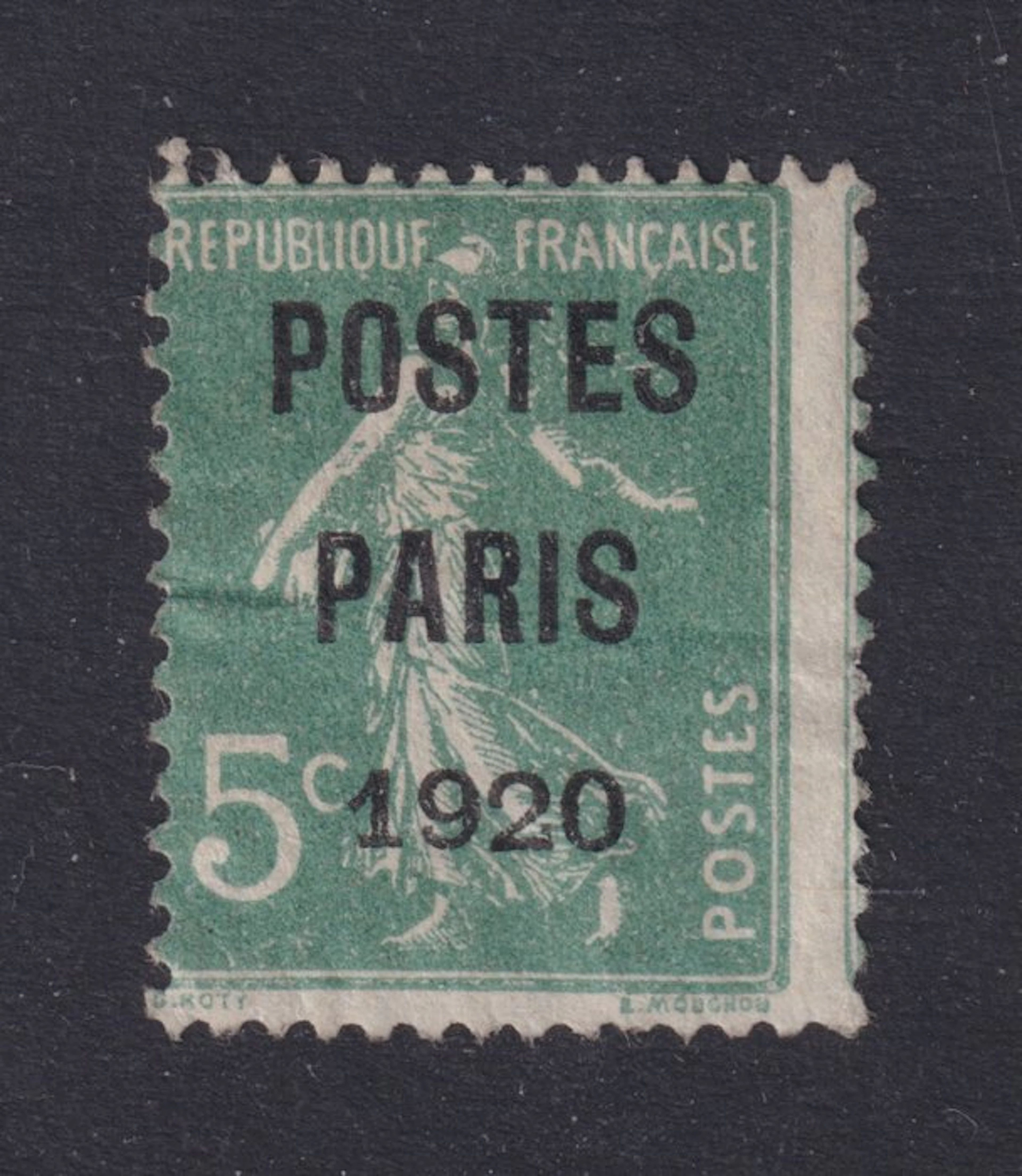 France 1920 - Pre-obliterated stamp No