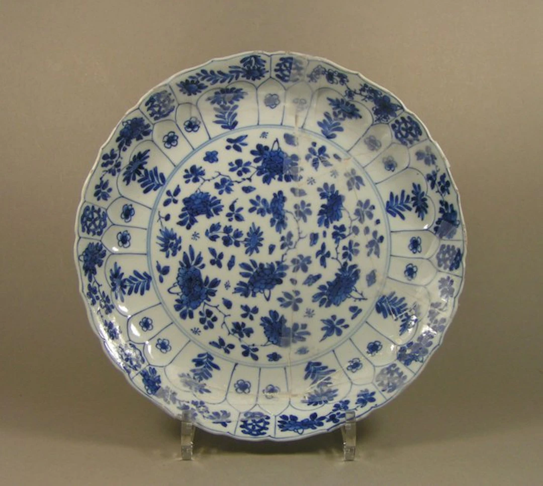 Platter - Porcelain - Blue and white dish