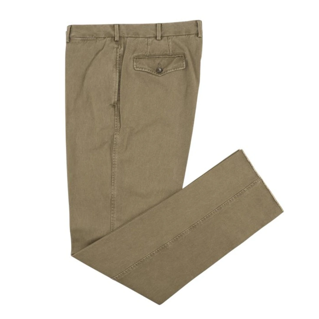 BURBERRY - 58 IT - Olive Green Jeans Denim Pant Cotton...