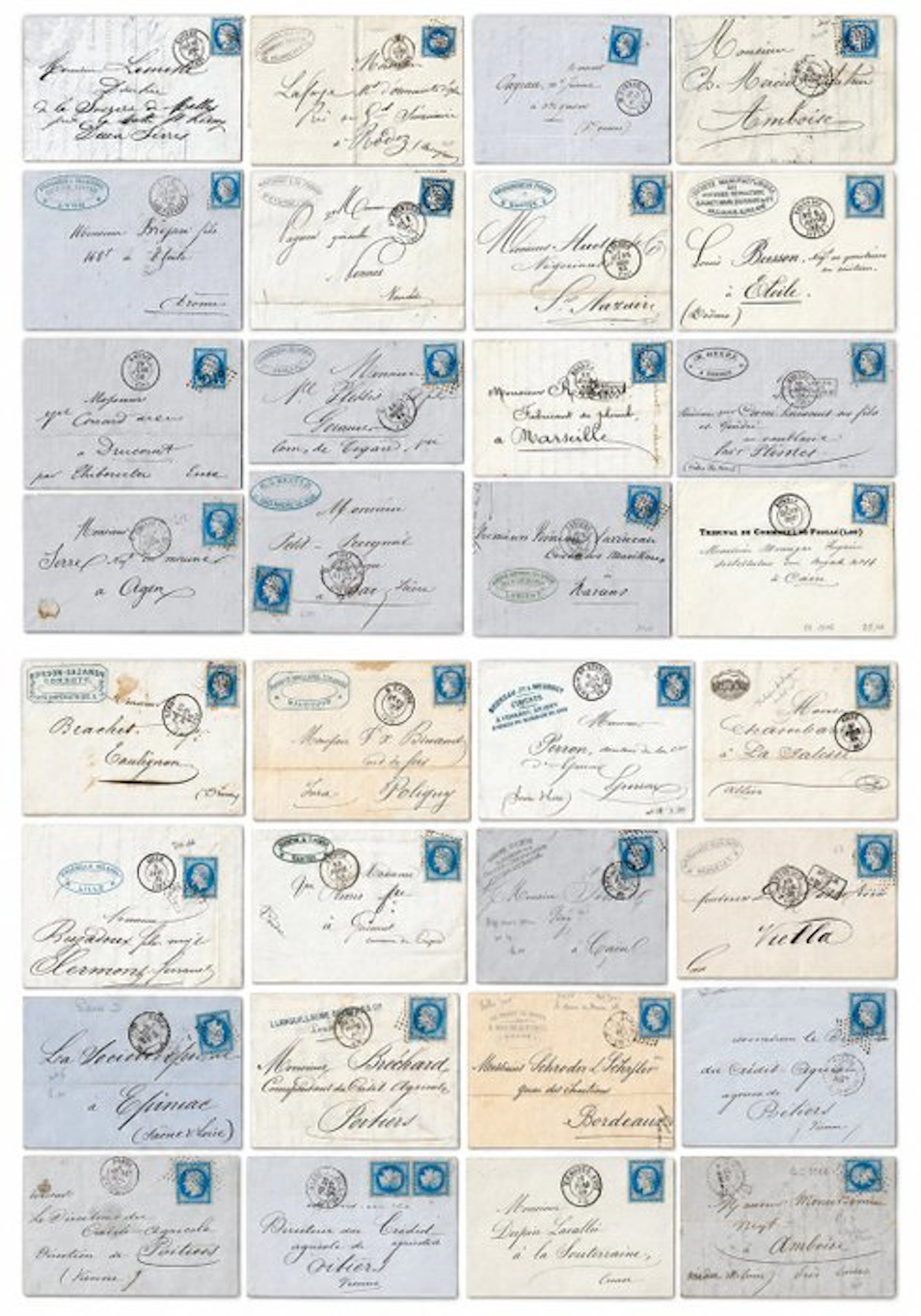 France - 19th century – lot of 32 commercial...