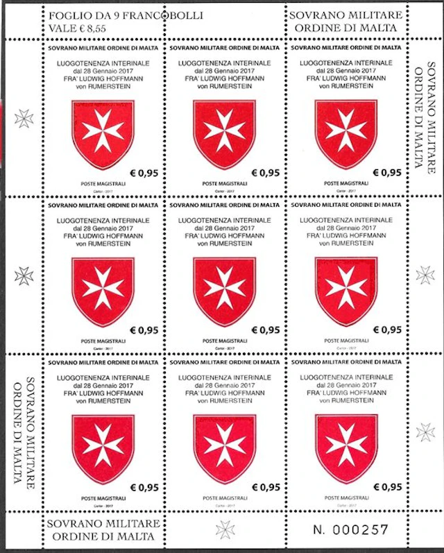 Sovereign Military Order of Malta 2017 - Smom - 43 little sheets from 2017