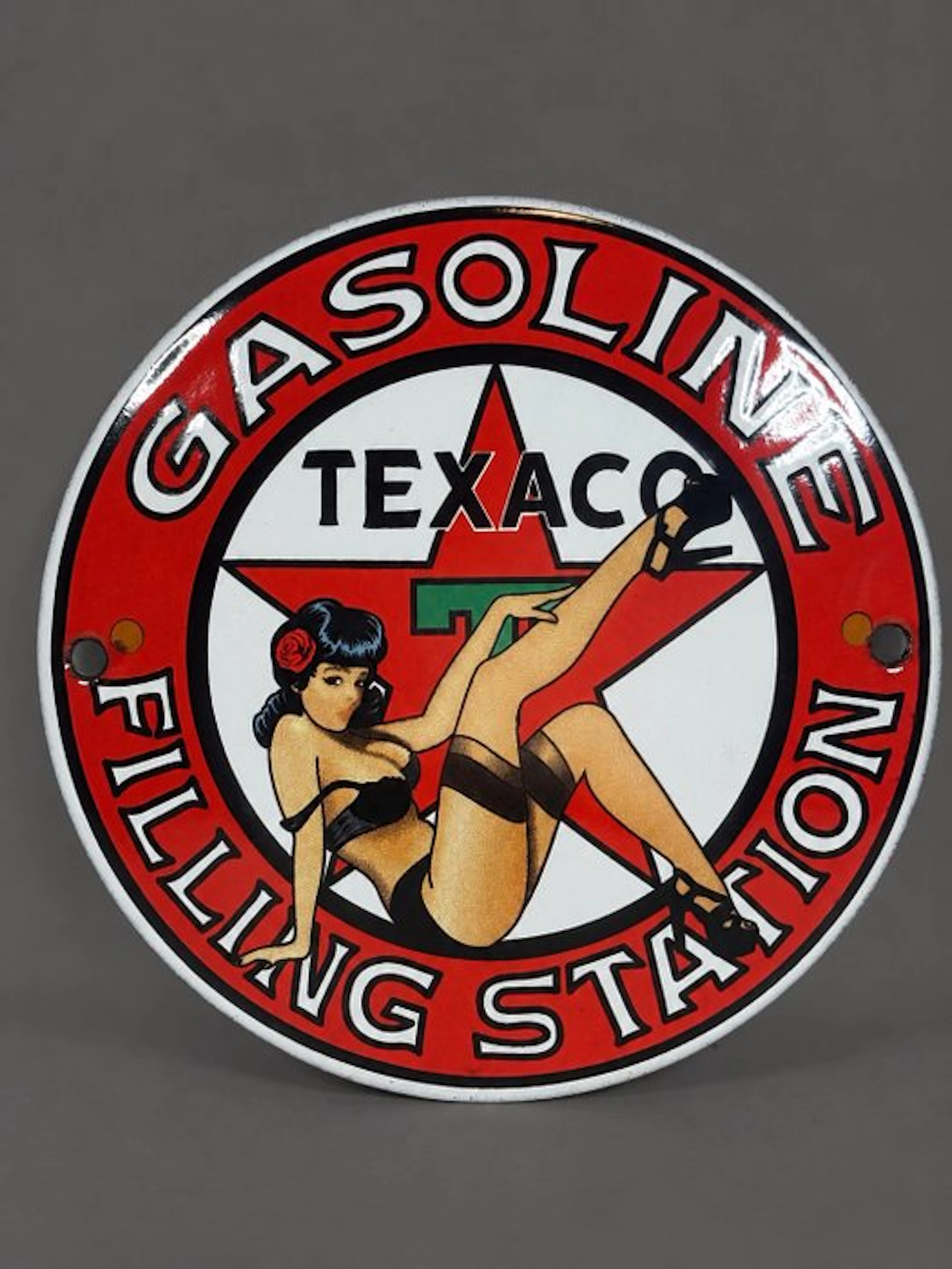 Texaco - Lady Texaco - Enamel sign - Enamel