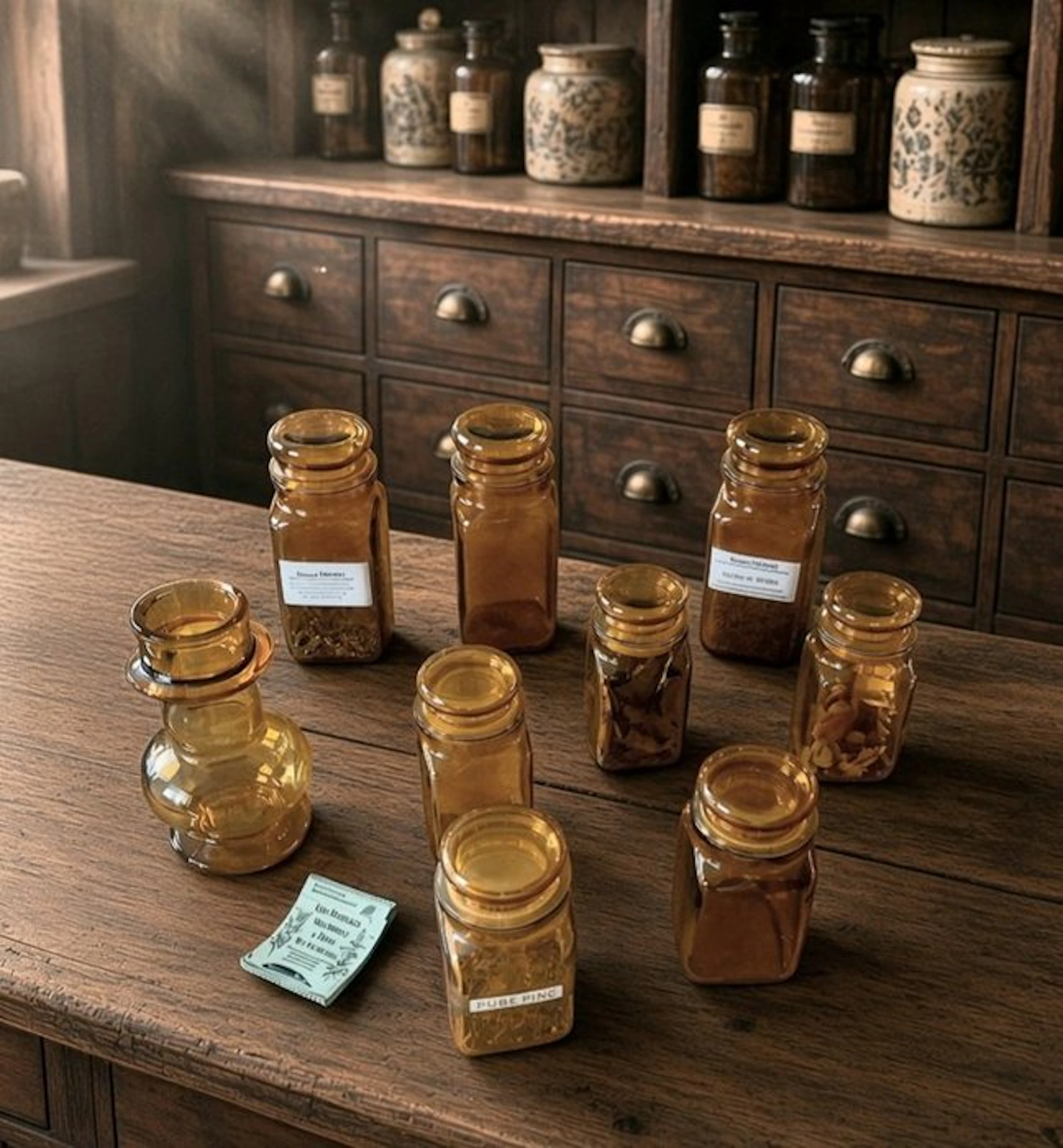 Pharmacy jar (10) - Glass - Vintage pharmacy jars