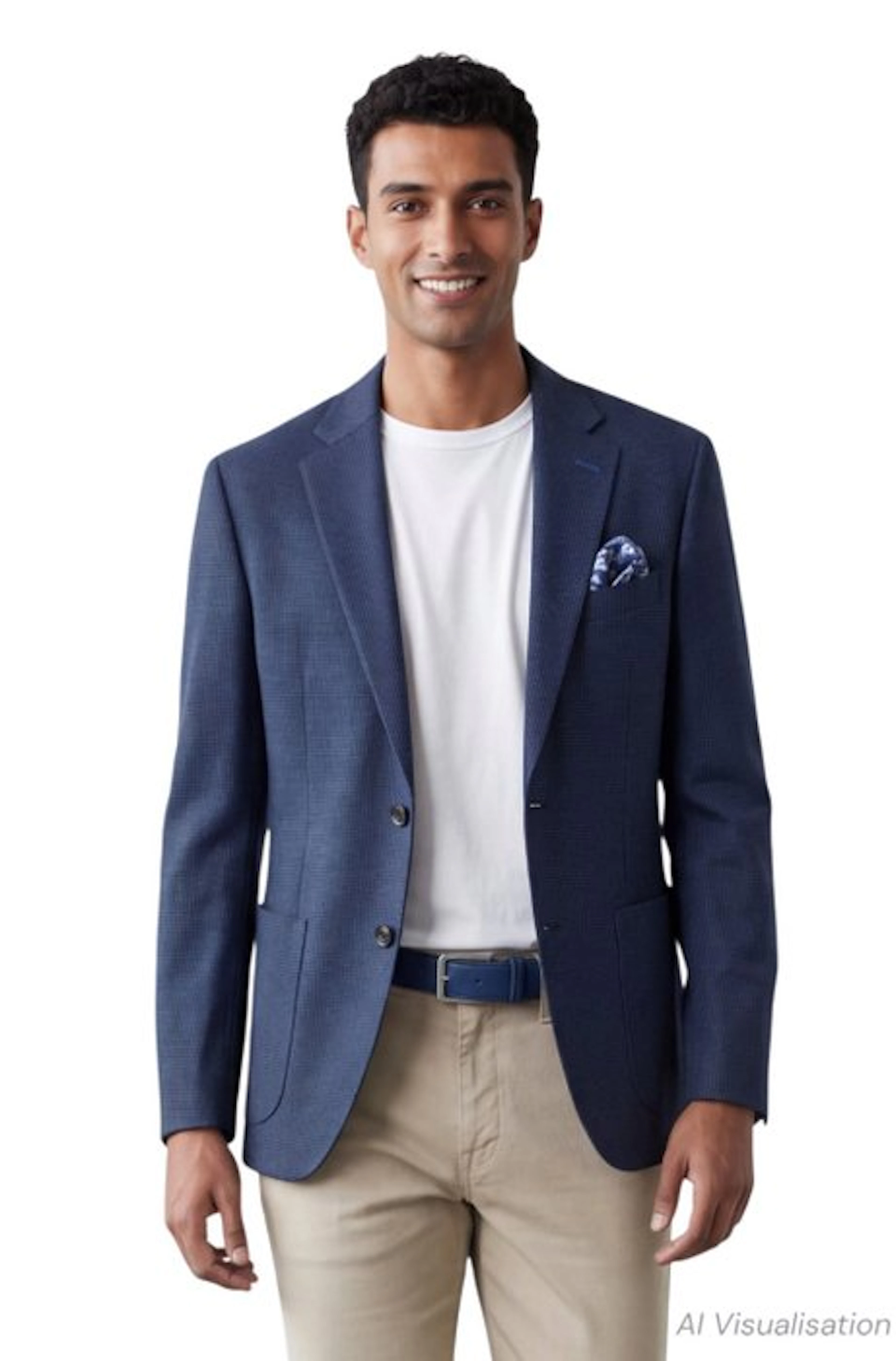 Eduard Dressler-Wool & Cotton blend-Herringbone-Size 26 - Blazer -