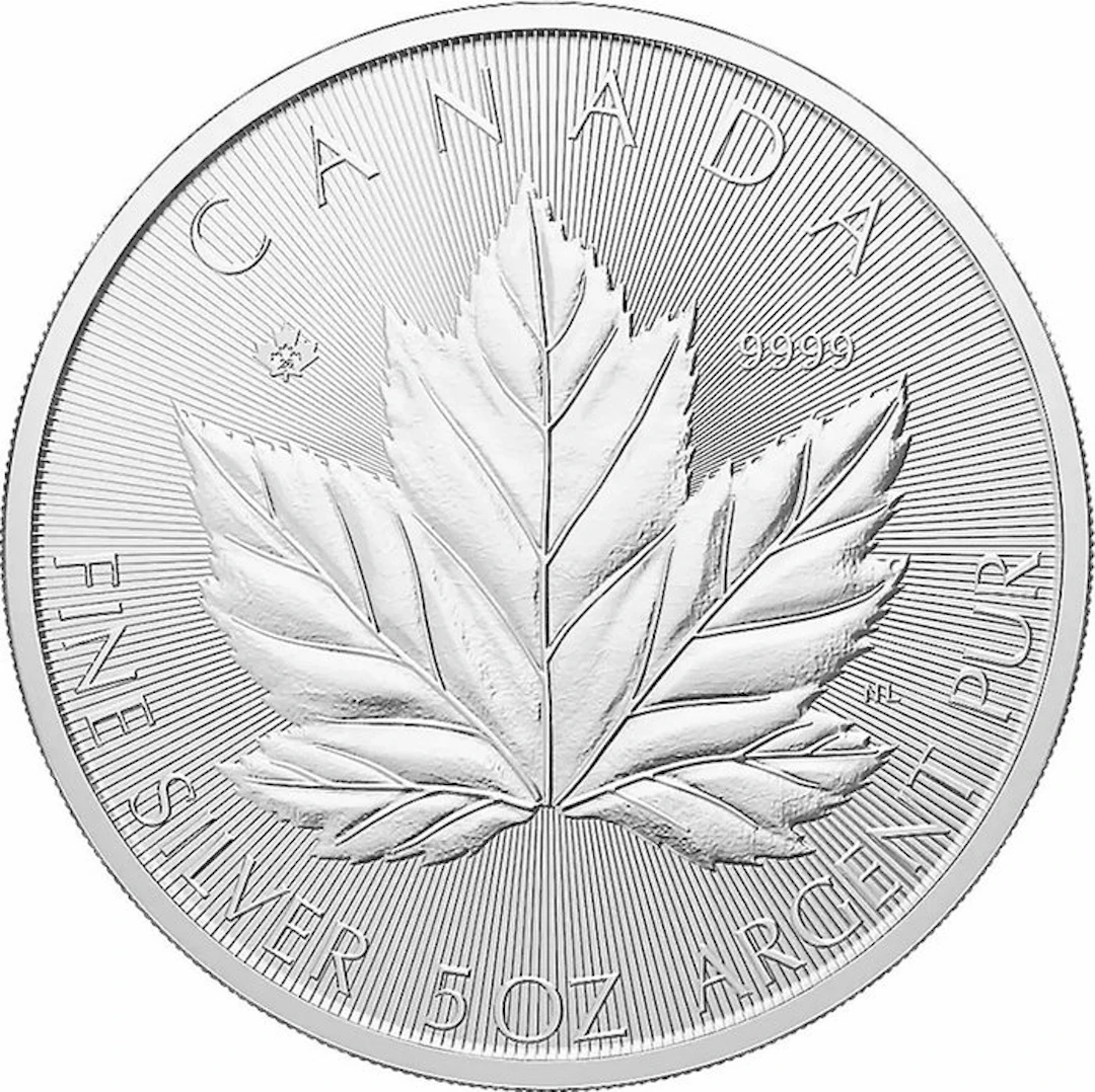 5 Troy Ounce - Silver .999 - Maple Leaf 2026 - 155,5 gram - fine silver