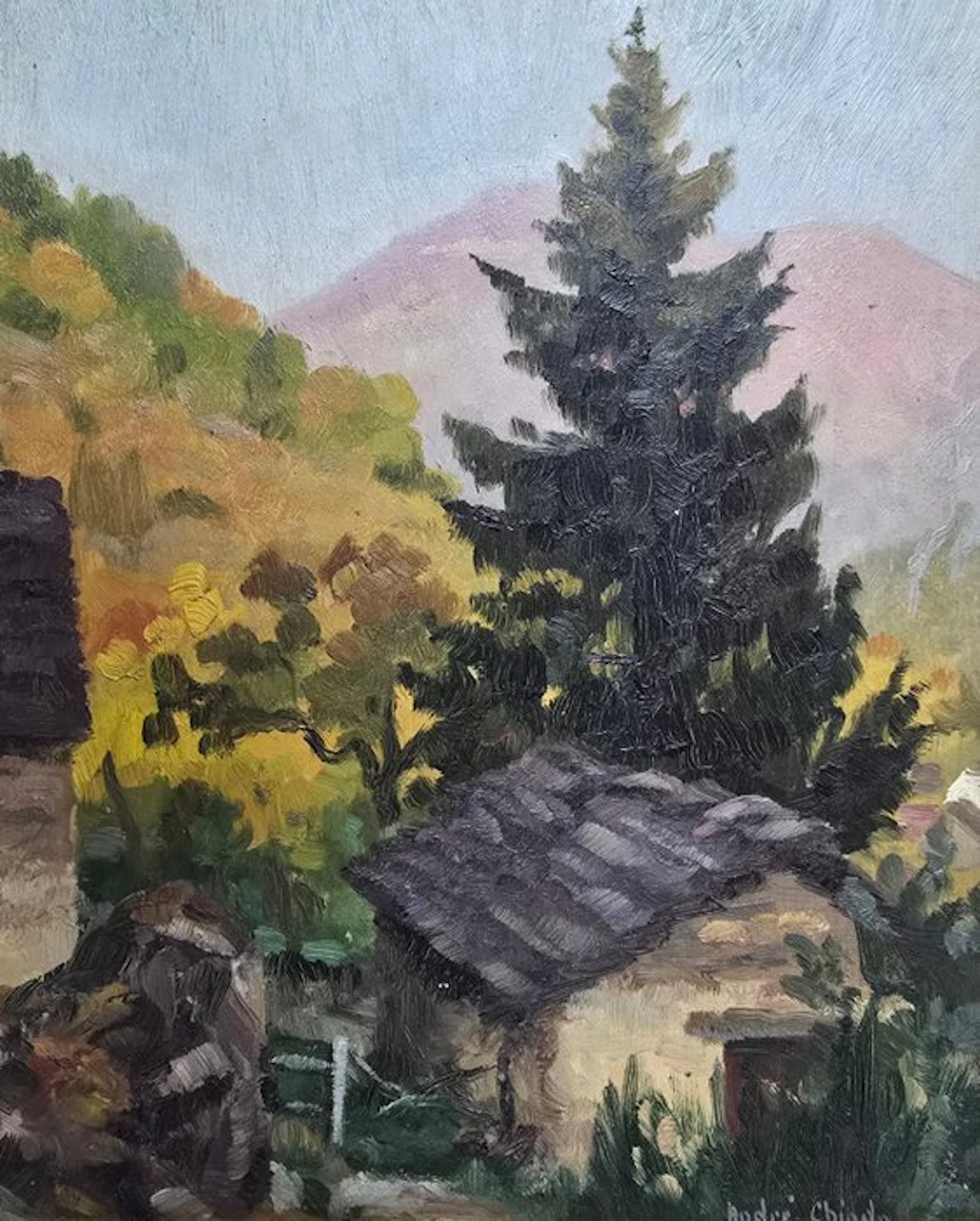 André Chiodo (c. 1945) - L'automne sur le versant