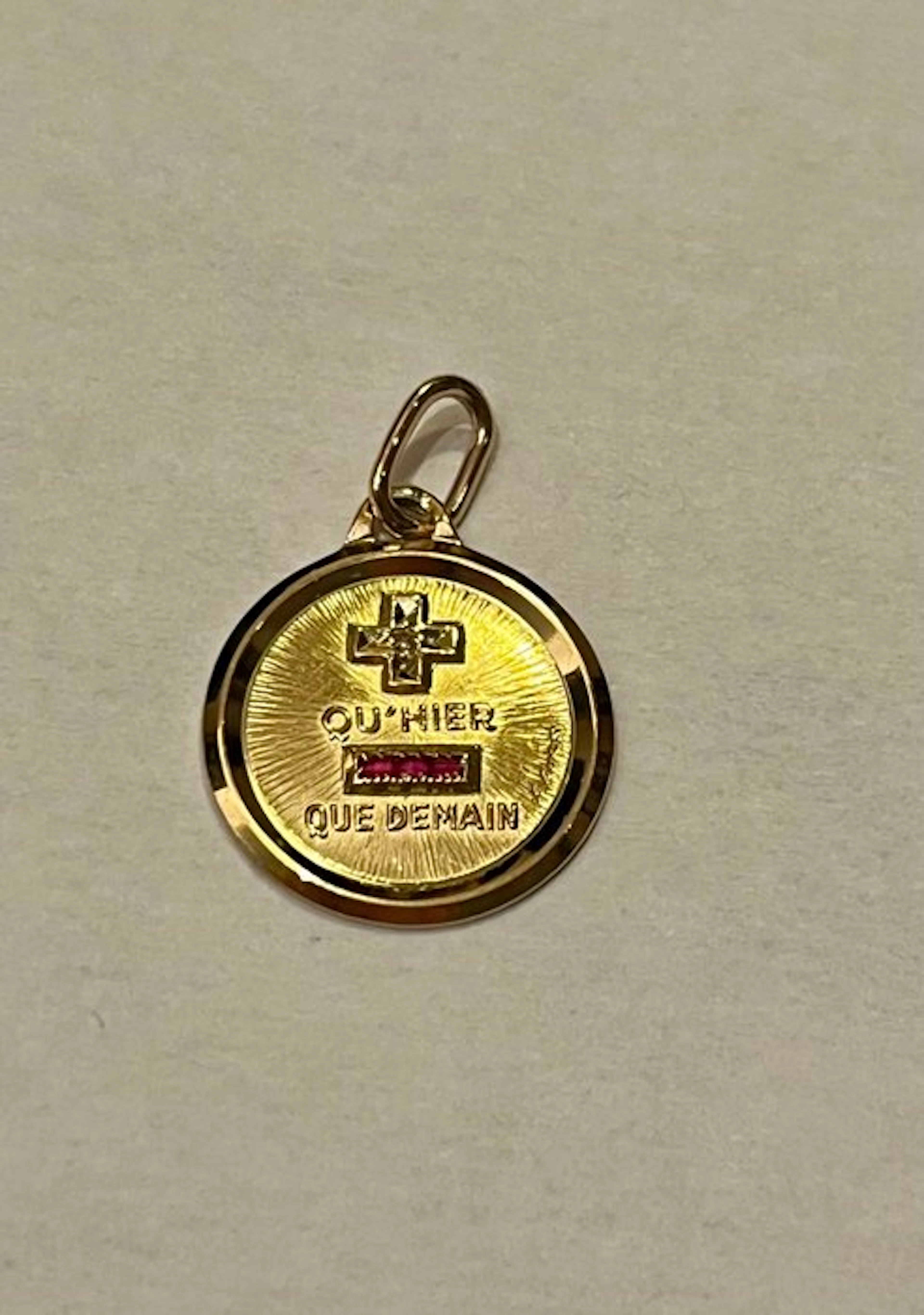 No reserve price - A. Augis - Pendant - 18 kt. Yellow gold - Diamond
