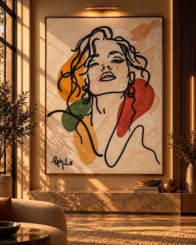 Claudia Fer.Lo - Indómita - Acrylic on canvas 105 x 80 cm "XL"