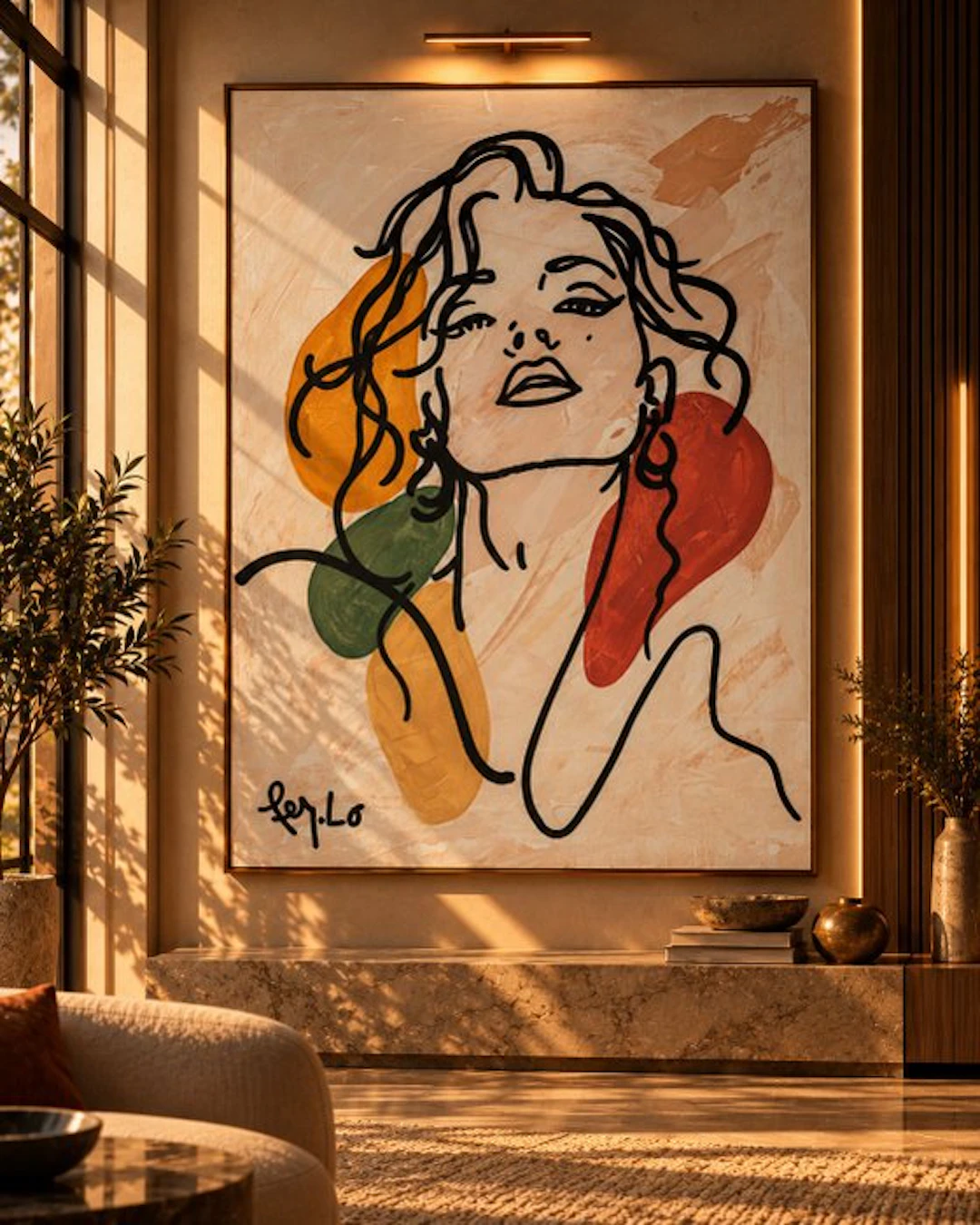 Claudia Fer.Lo - Indómita - Acrylic on canvas 105 x 80 cm "XL"