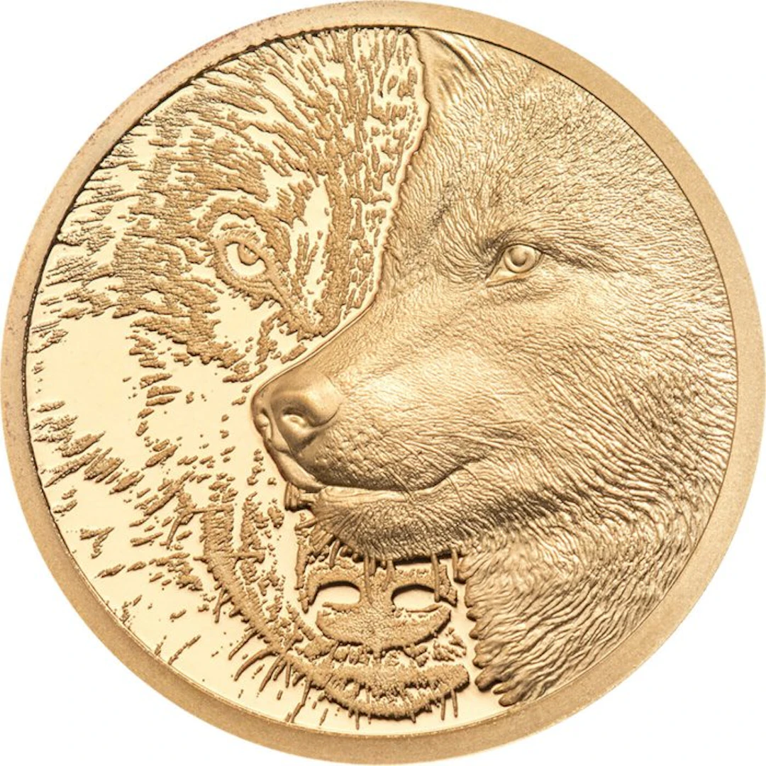 Mongolia. 1000 Togrog 2021 Mystic Wolf Gold, 1/10 Oz (.999)