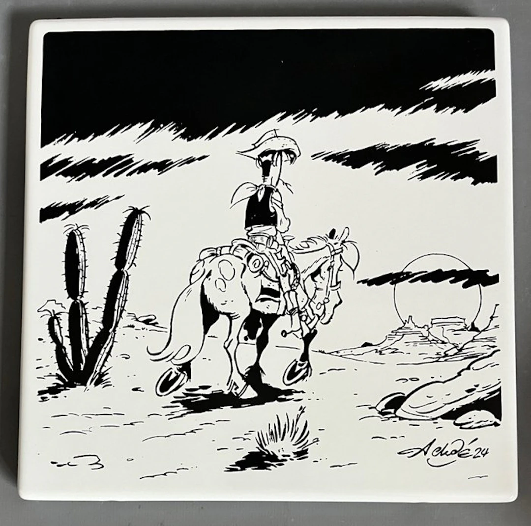 L'Emaillerie Belge - Lucky Luke - Plaque émaillée : "I'm a poor lonesome