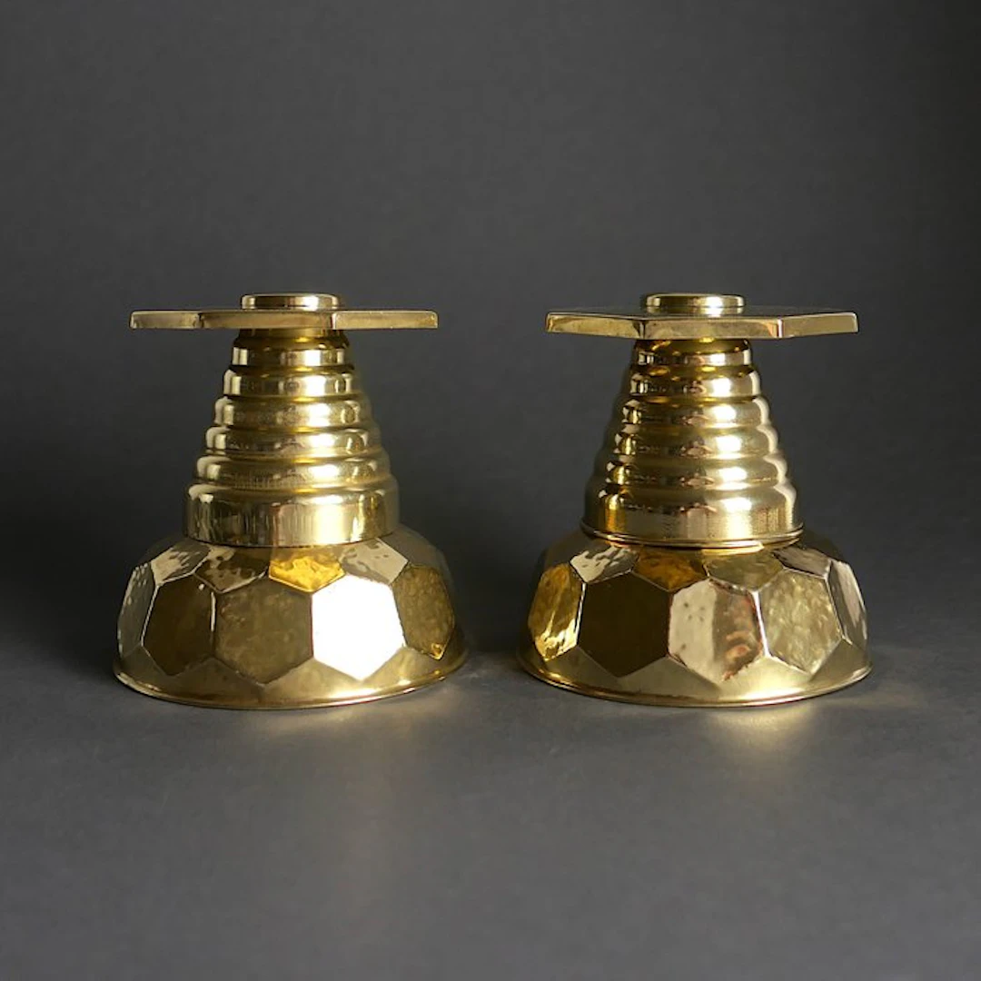 Candleholder (2) - Brass - IGNATIUS TASCHNER