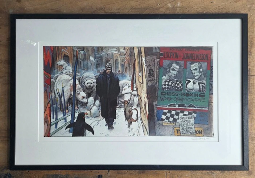 Enki Bilal - Offset Print - Chess Boxing