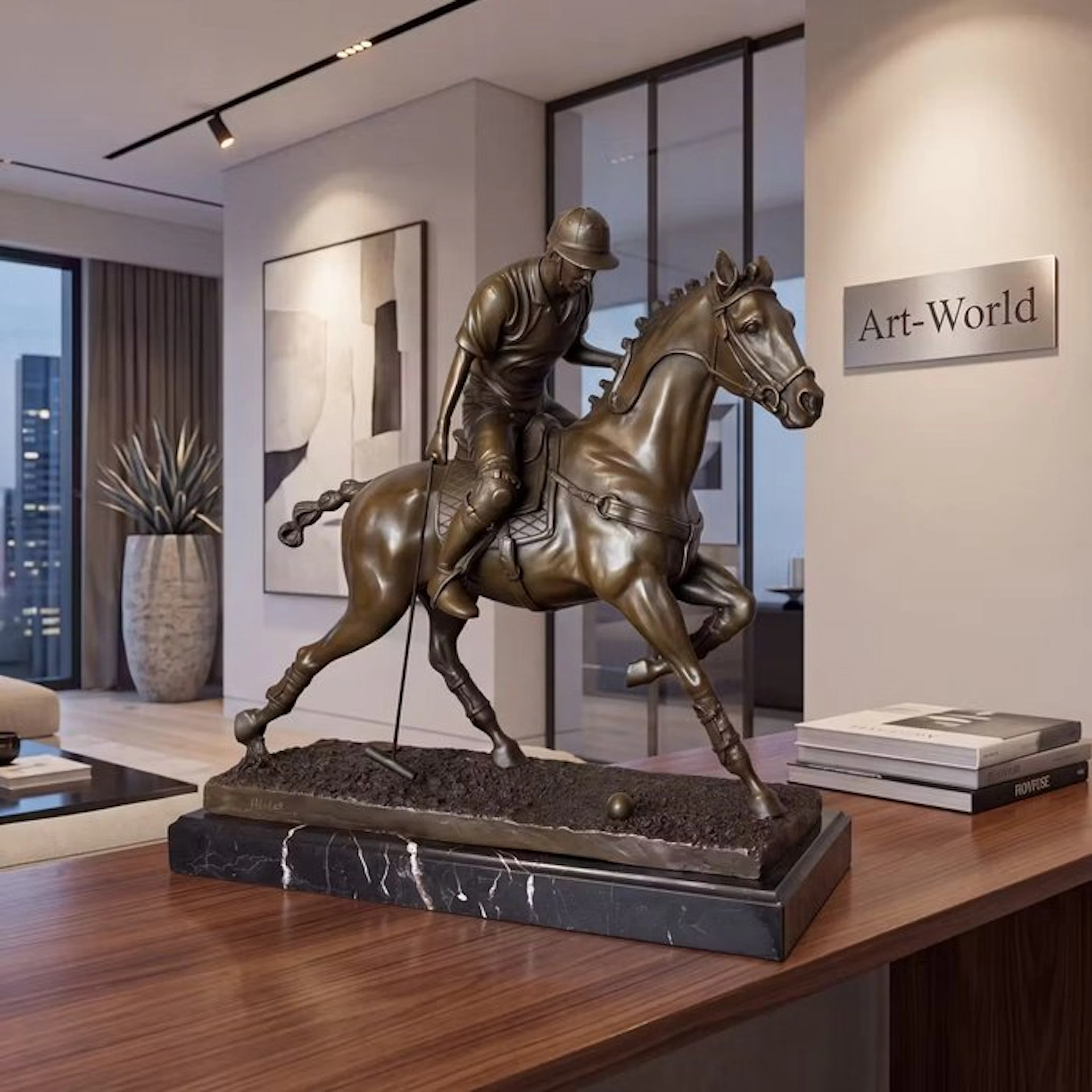 Statue, Exclusief sculptuur van een Polo speler 31.5 cm /...