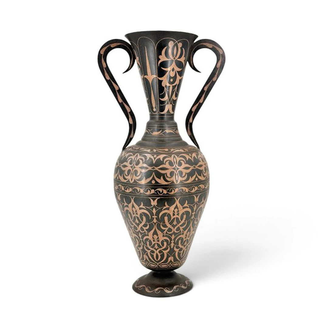 Vase - Great - Brass - Decoration Under Reliefs
