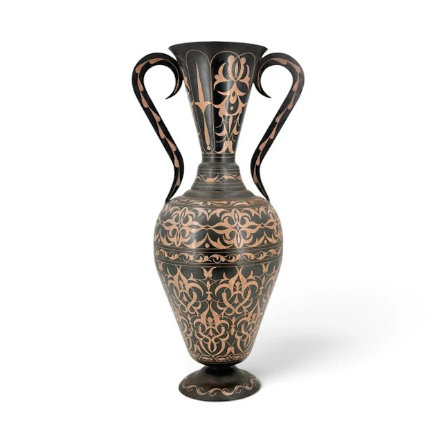 Vase - Great - Brass - Decoration Under Reliefs