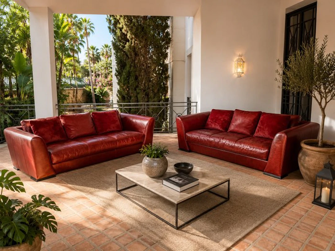 Baxter - Sofa (2) - Leather, ponyhair - Baxter Ponyhair Sofas