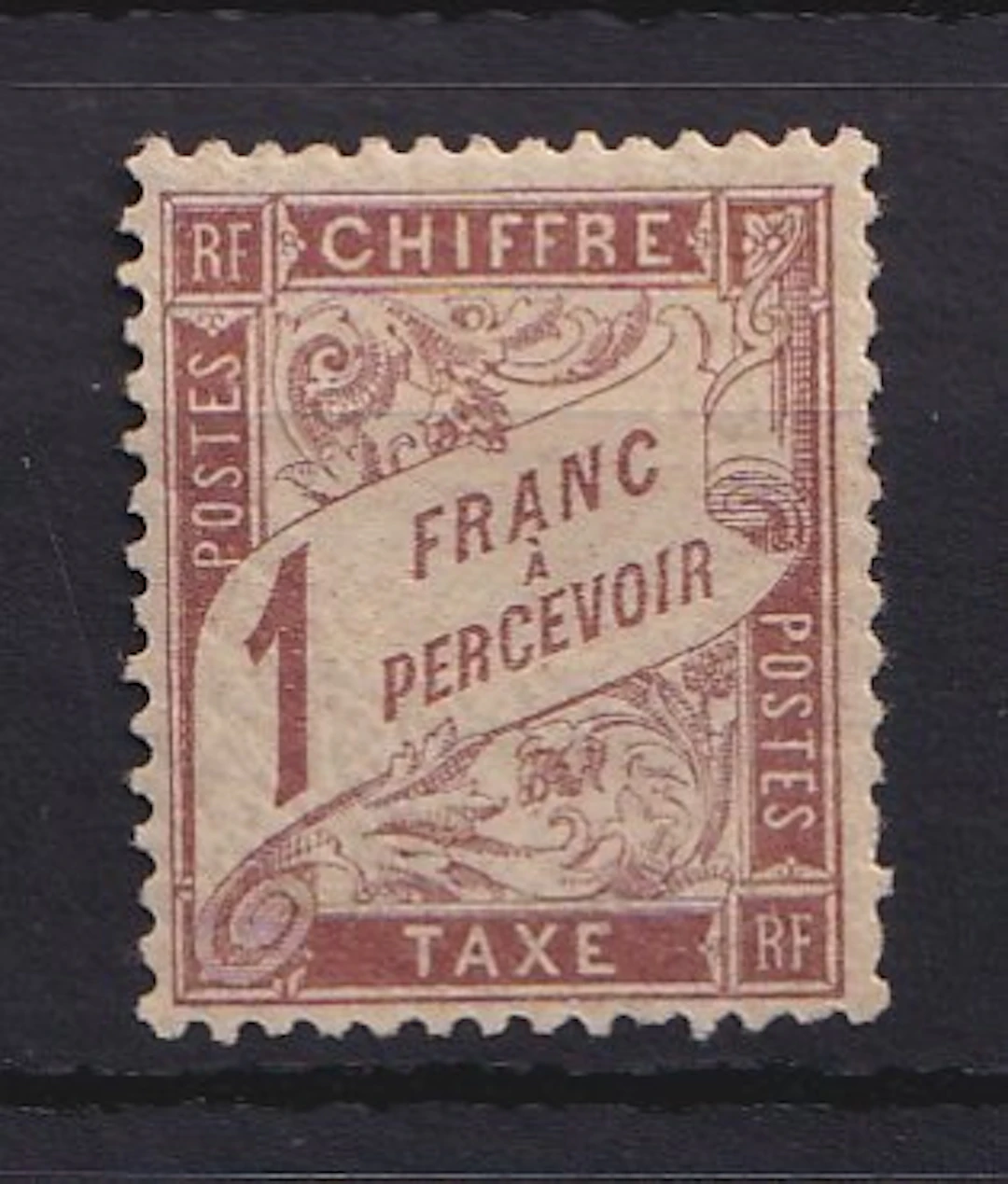 France 1884 - Rare Taxe 1f brown - Yvert Taxe n°25