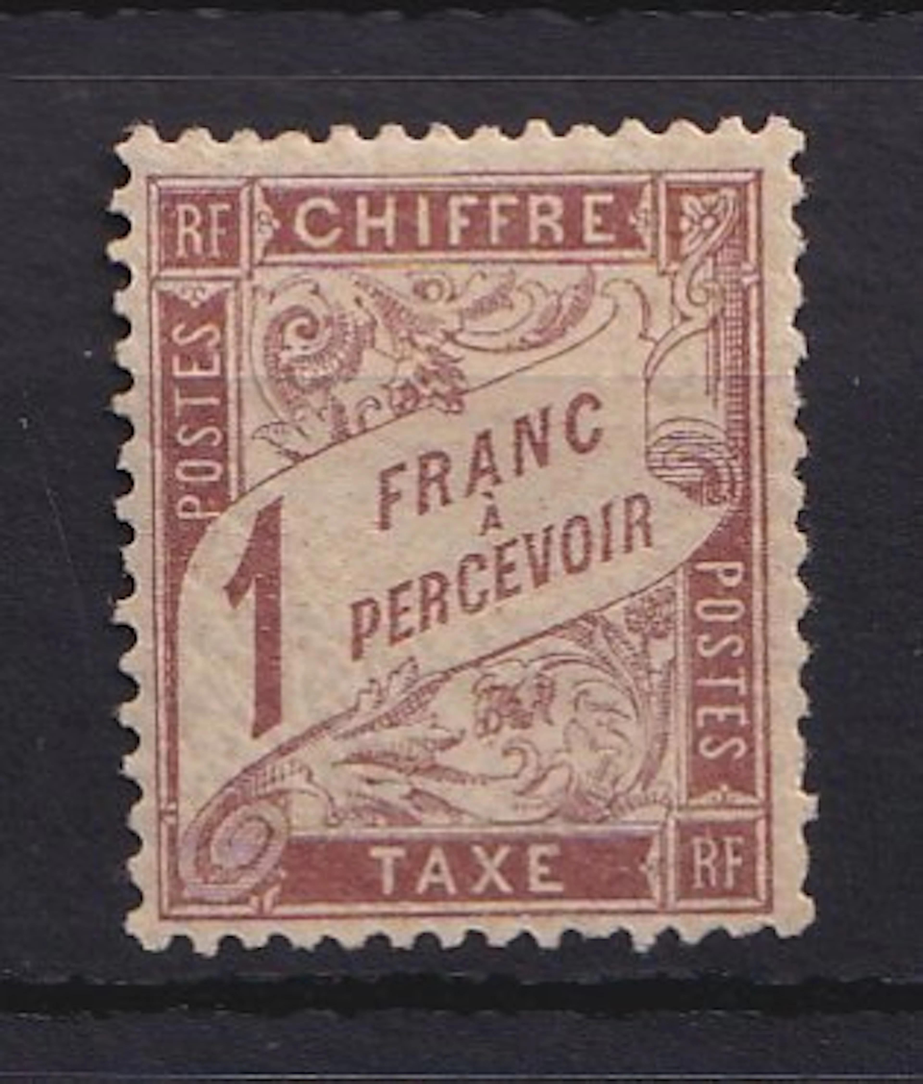 France 1884 - Rare Taxe 1f brown - Yvert Taxe n°25