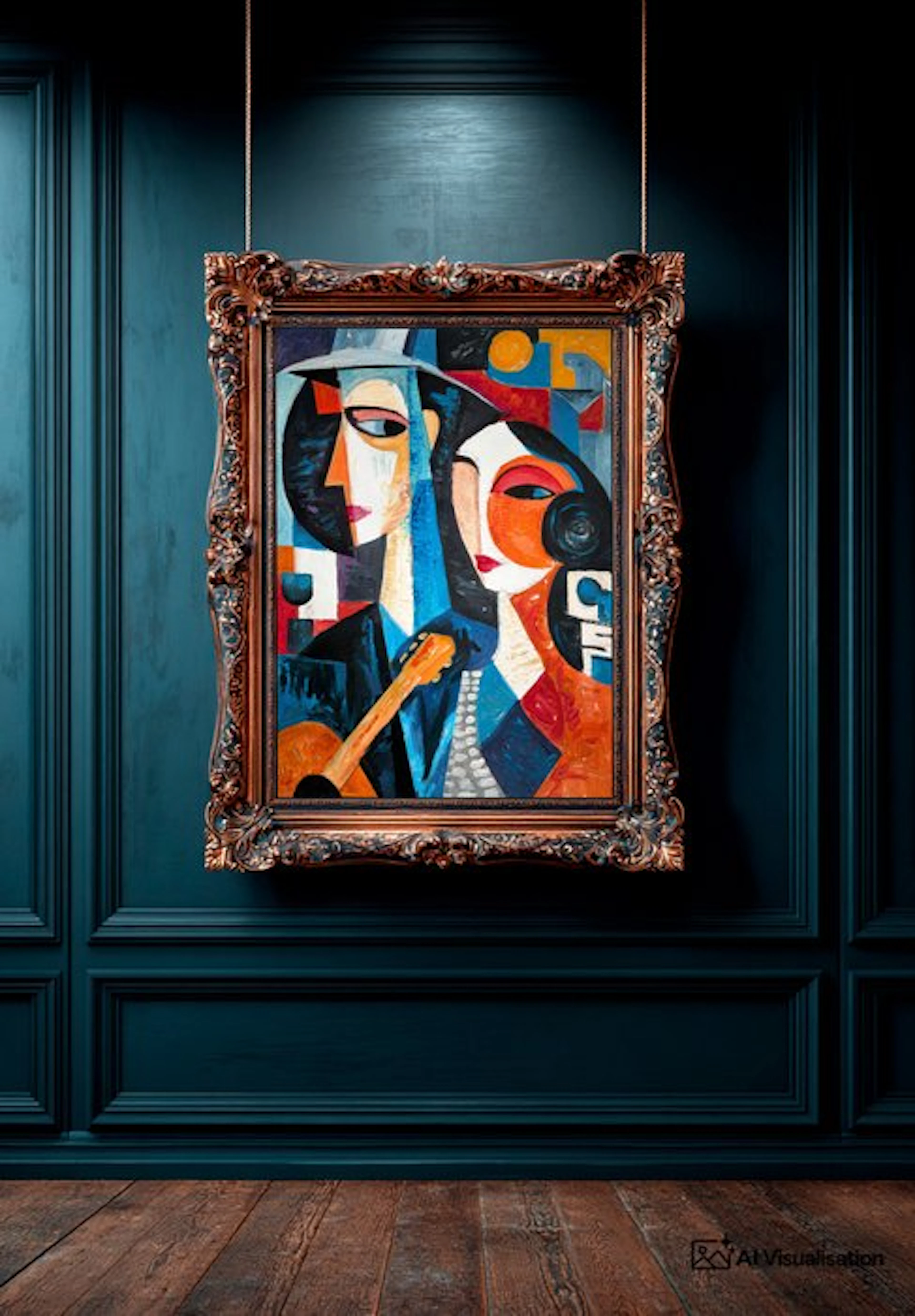 E. Pérez Lezcano - Conversación en azul XL (No Reserve)