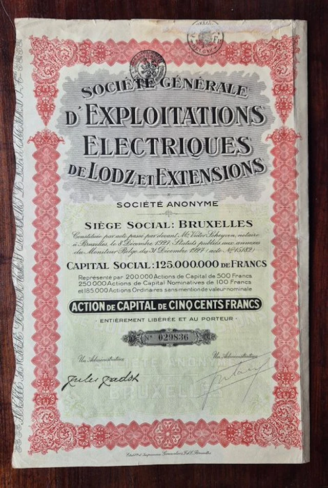Poland. - 1927 -Société Générale d'Exploitations...