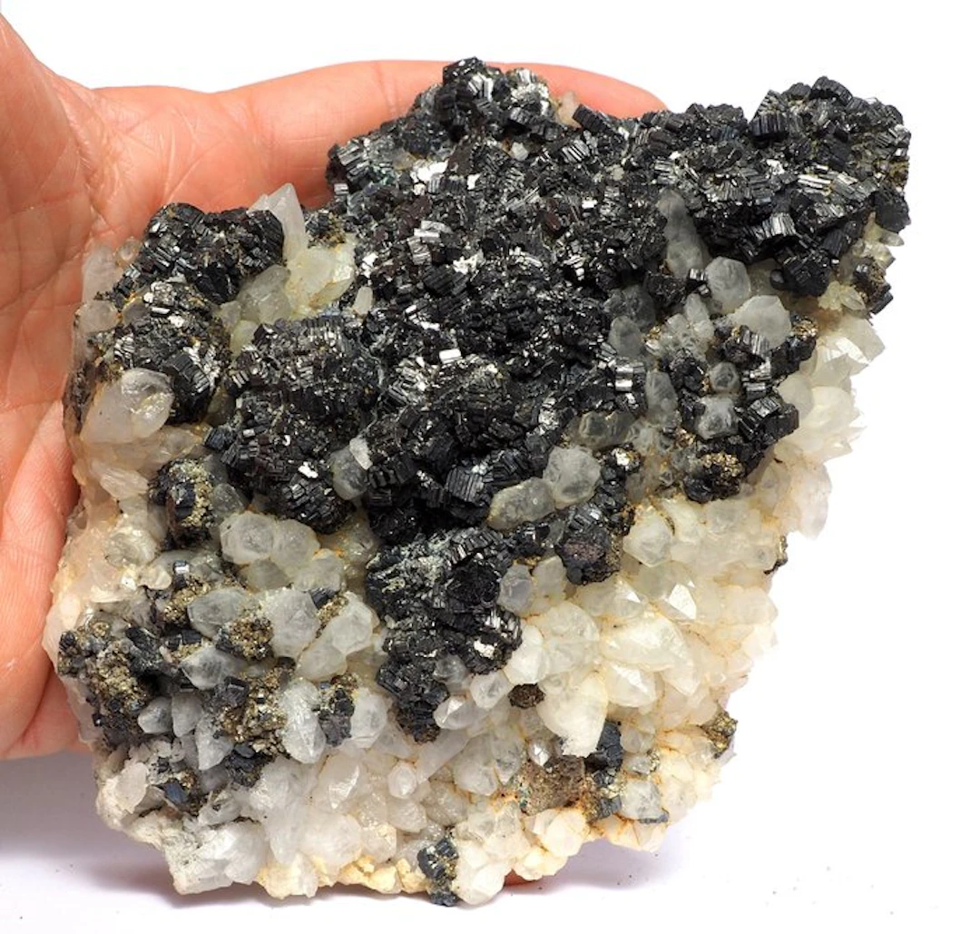 Bournonite Crystals on matrix - Height: 14 cm - Width: 11.5 cm- 1 kg