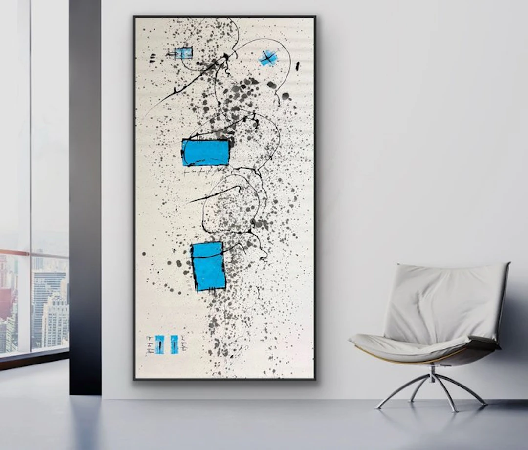 Laura Pinchete - Black and blue doble parch XXXL.