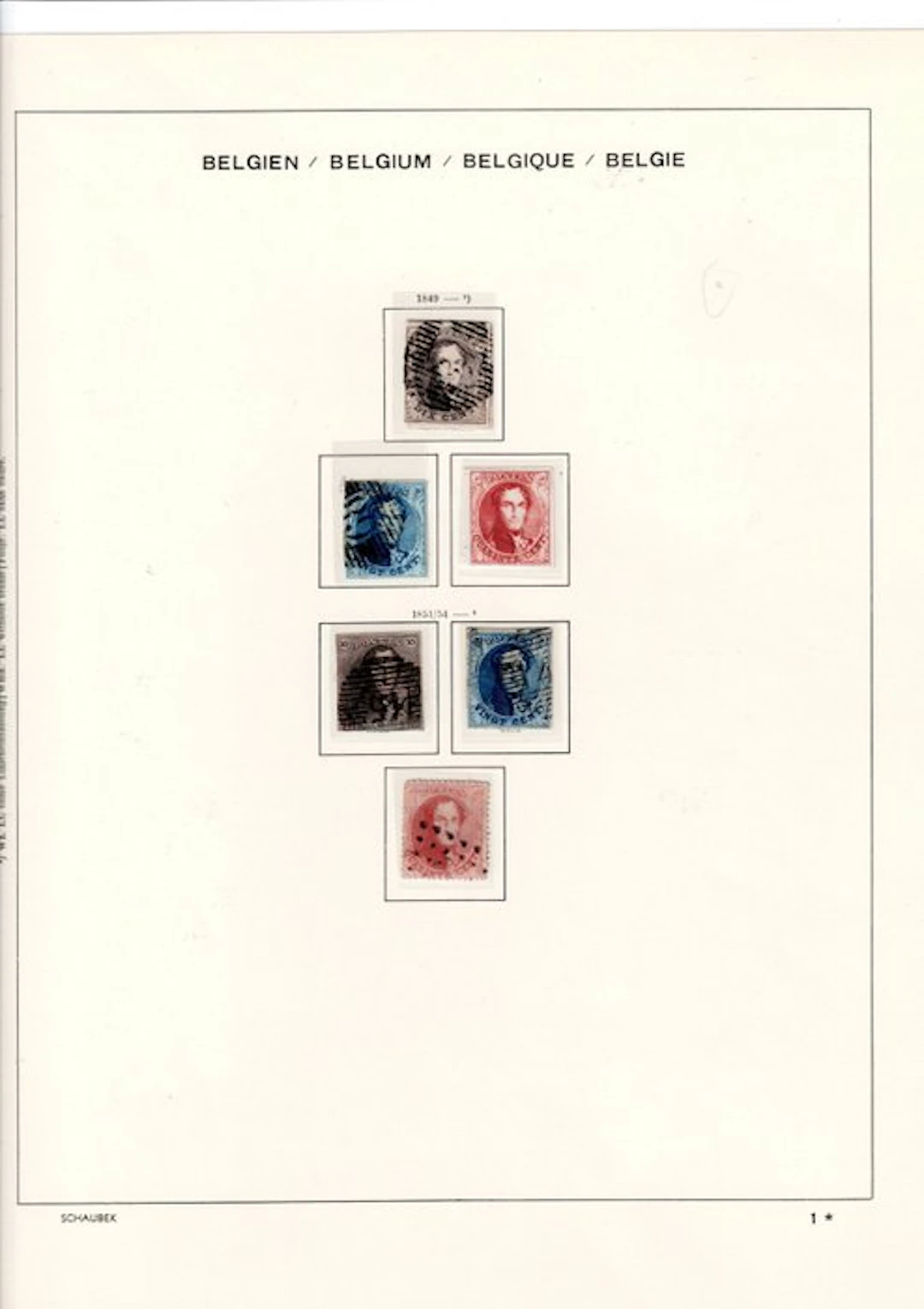 Belgium - 1849-1851/54 see the photos