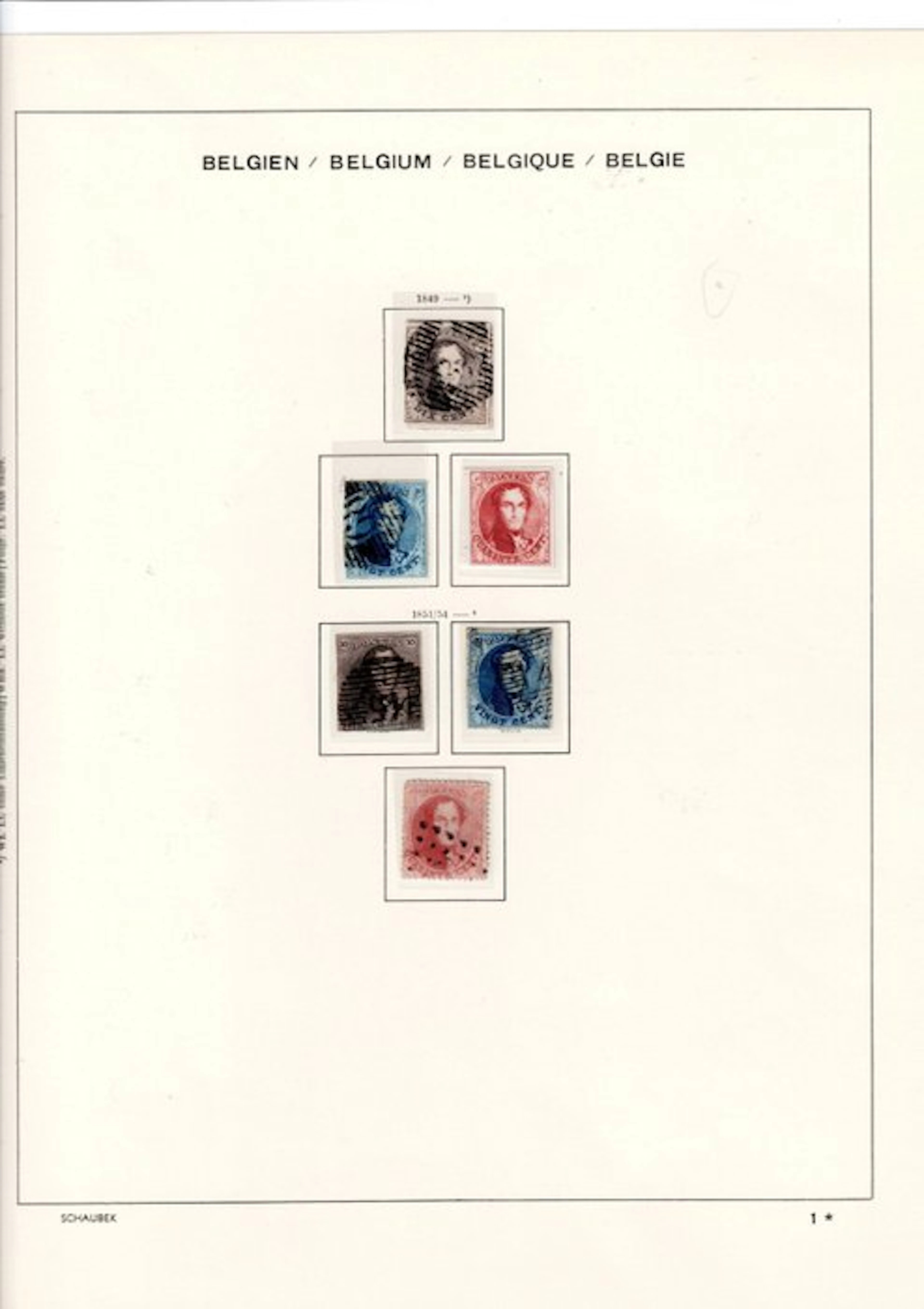 Belgium - 1849-1851/54 see the photos