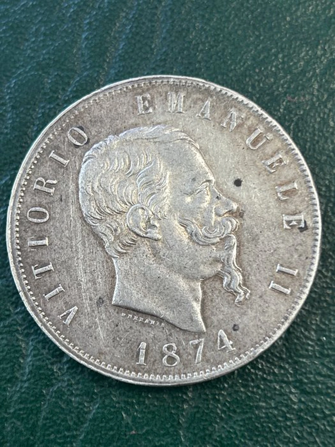 Italy, Kingdom Vittorio Emanuele II. 5 Lire 1874 Milano (No reserve price)
