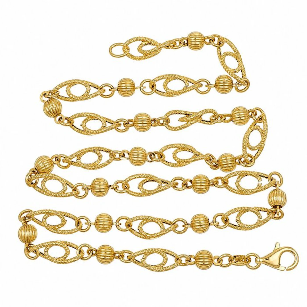 Necklace - 18 kt. Yellow gold - Made in Italy - Handmade